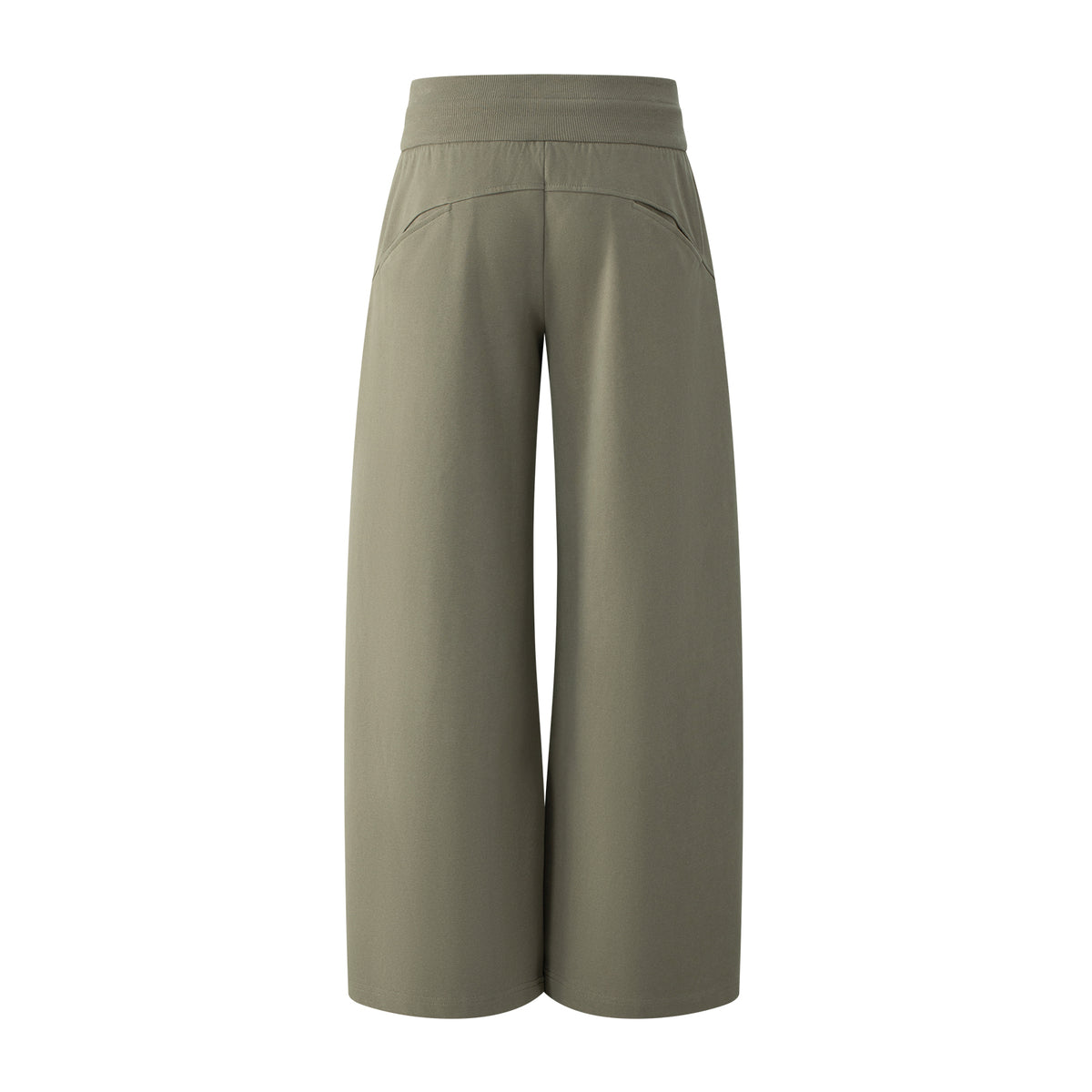 Green Low-Rise Drawstring Wide-Leg Sweatpants