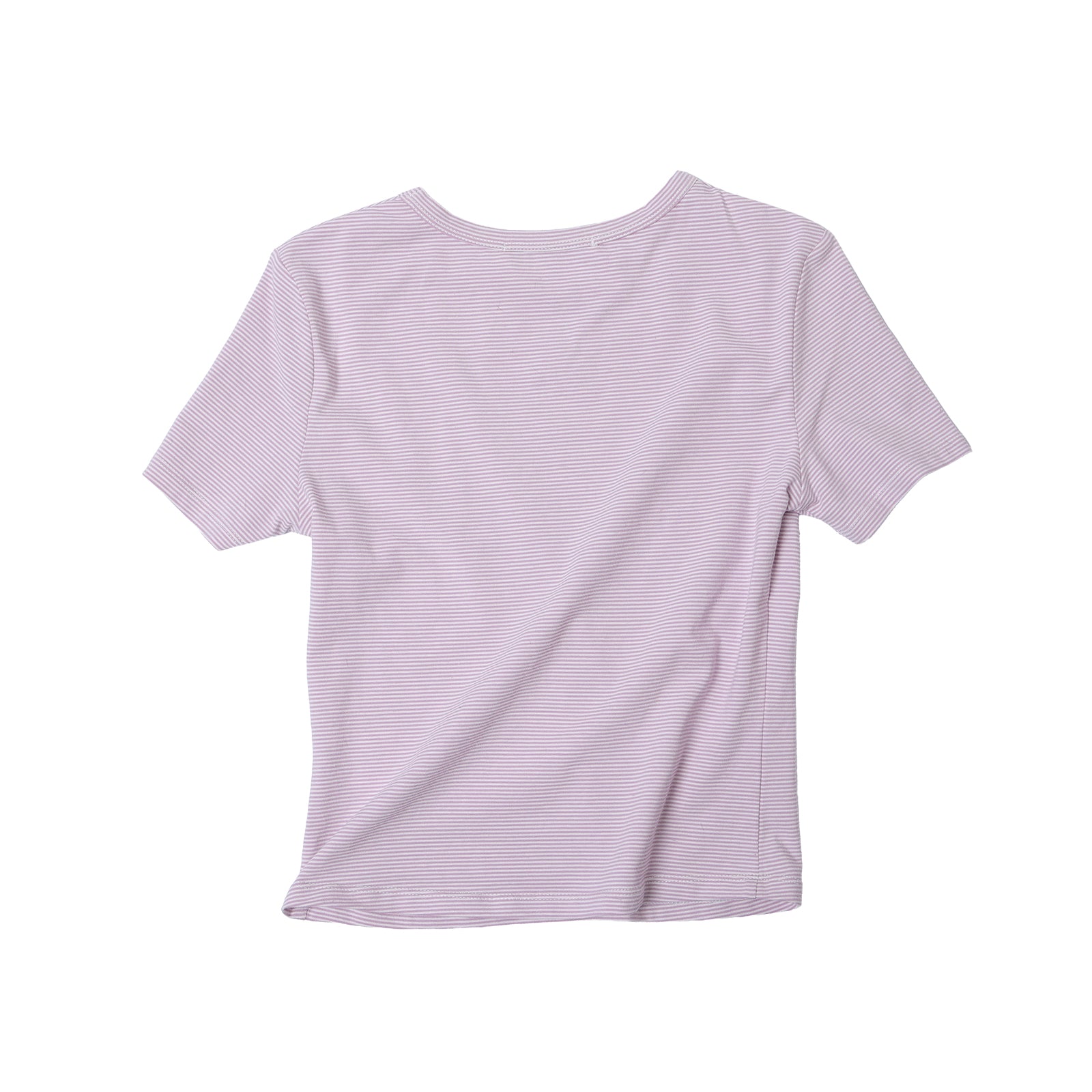Purple Striped Color-Blocked Short-Sleeve T-Shirt