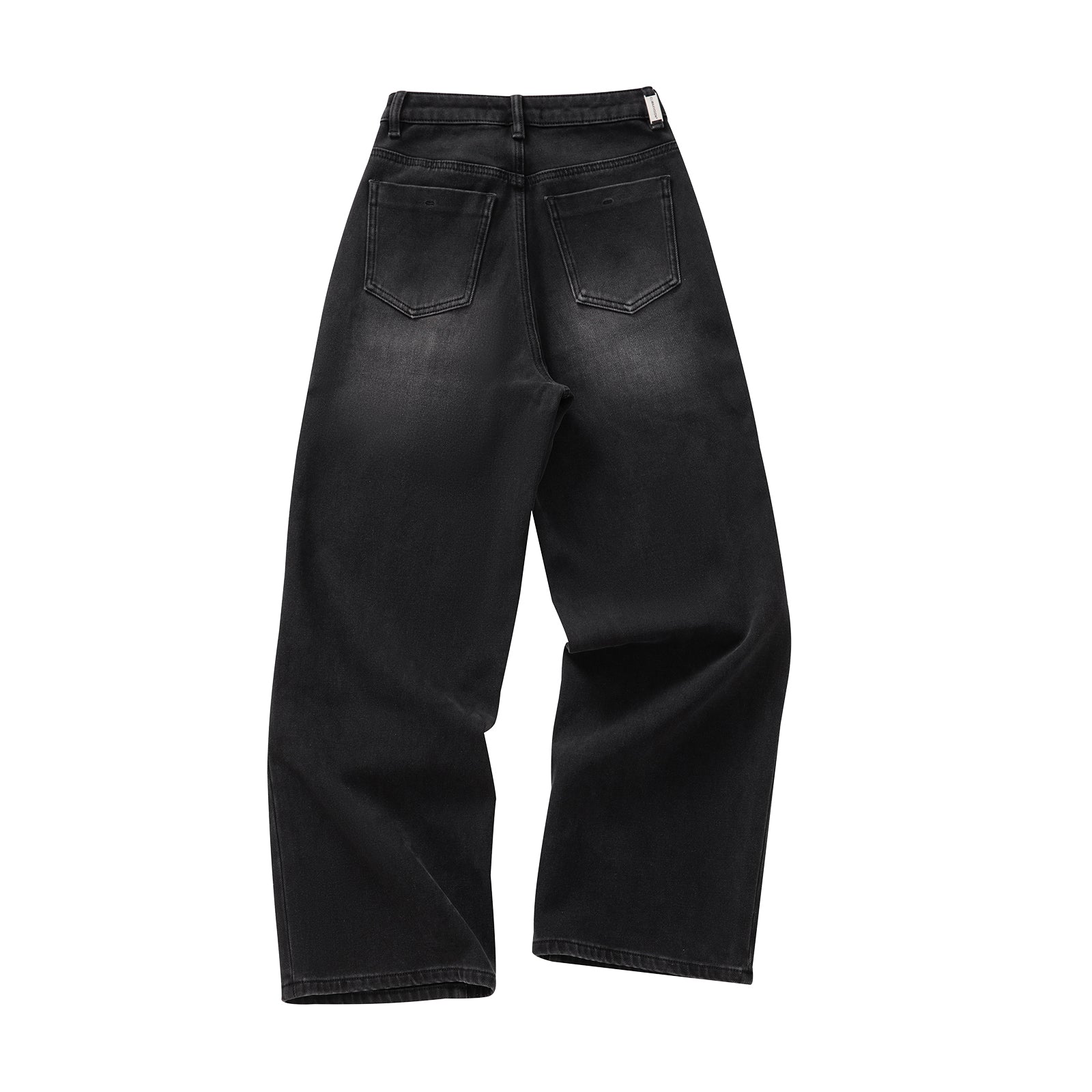Black Classic Fleece-Lined Straight Leg Jeans