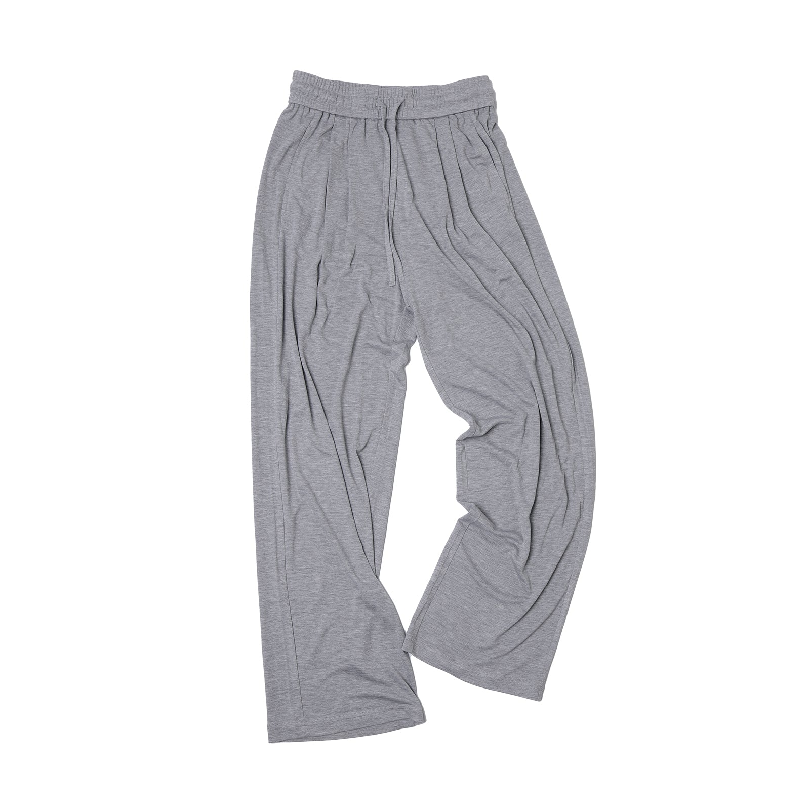 Grey Lyocell Straight Leg Pants