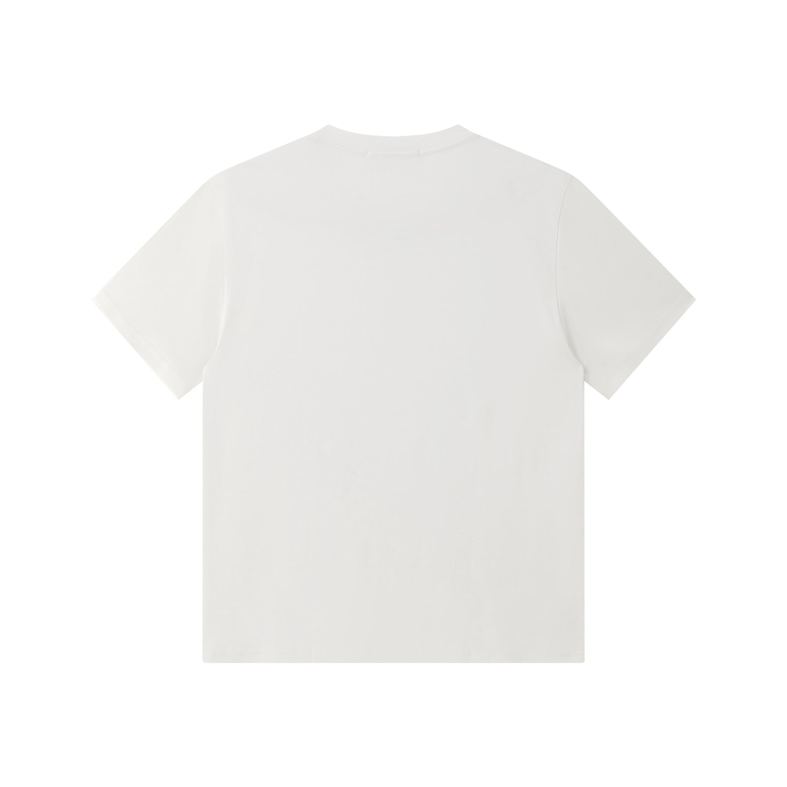 White Tencel Cotton Basic Cross T-Shirt