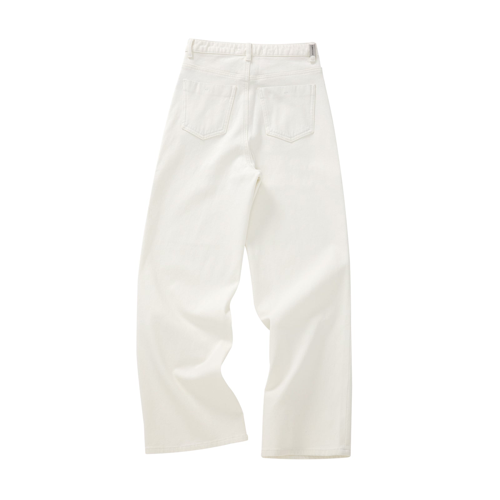 White Classic Fleece-Lined Straight Leg Jeans