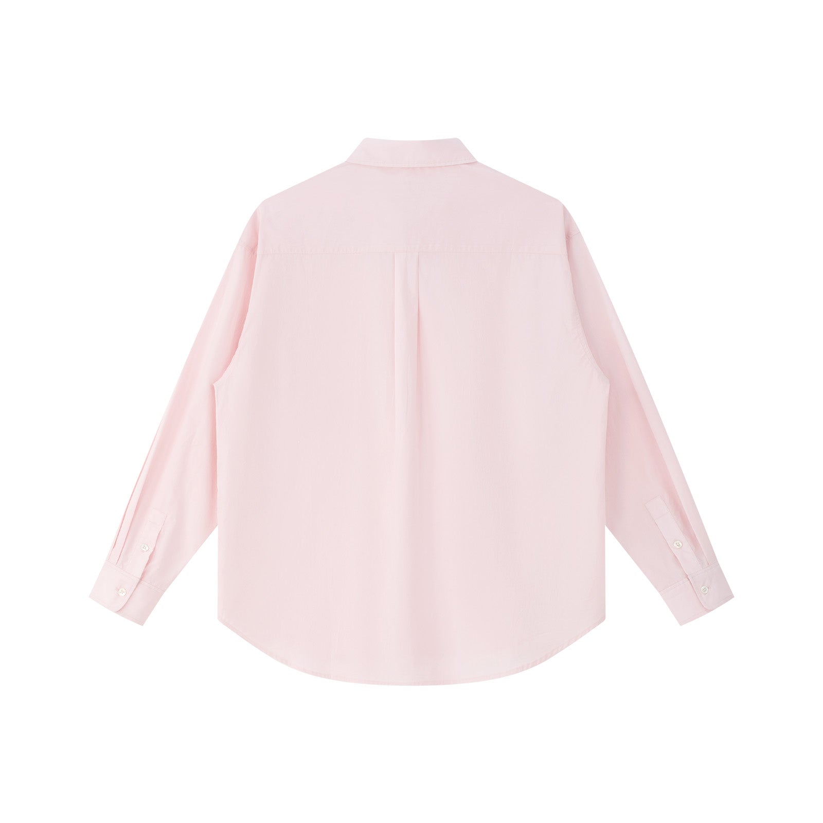 Pink Cross Embroidered Loose Shirt