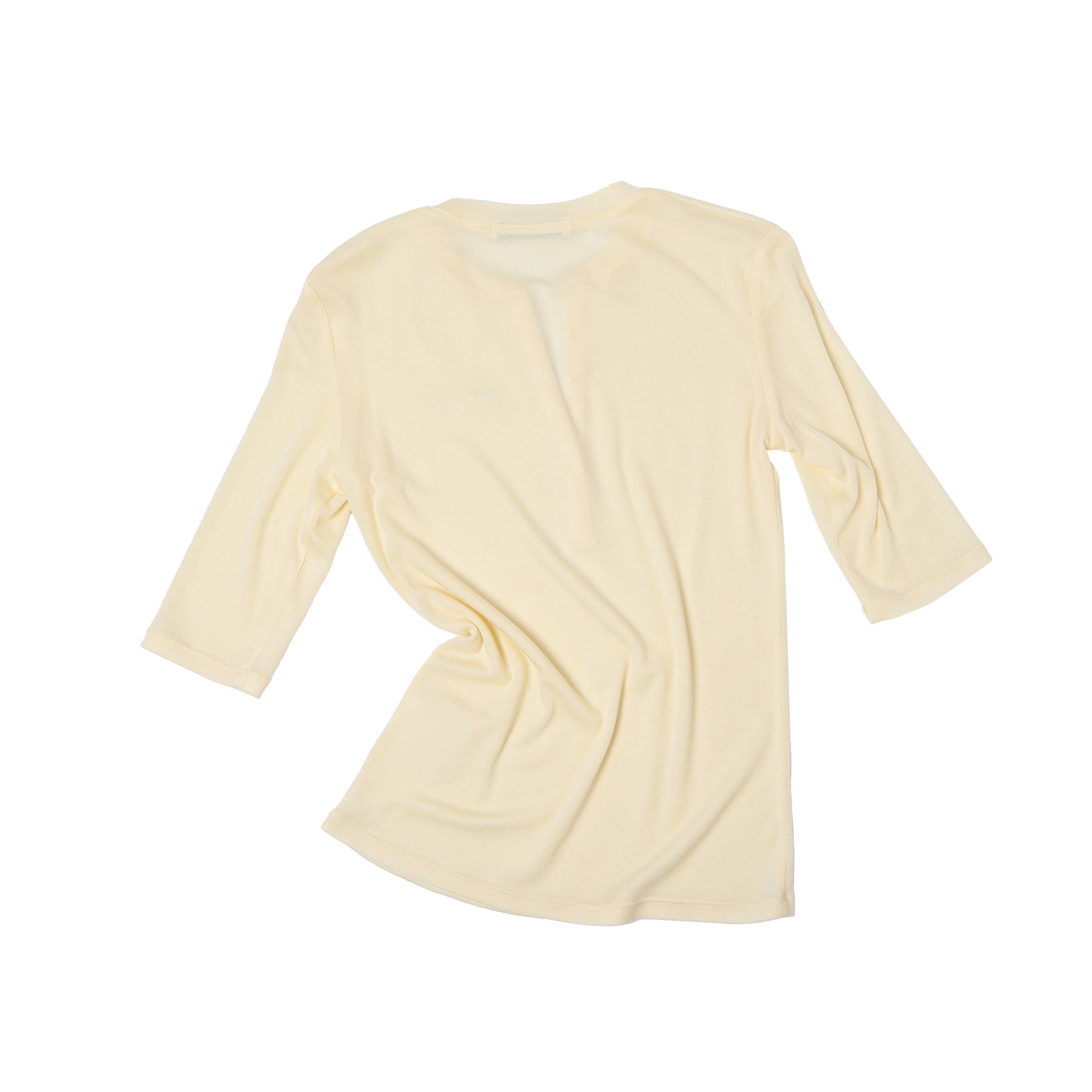 Yellow Lyocell wool blend Henry short-sleeve T-shirt