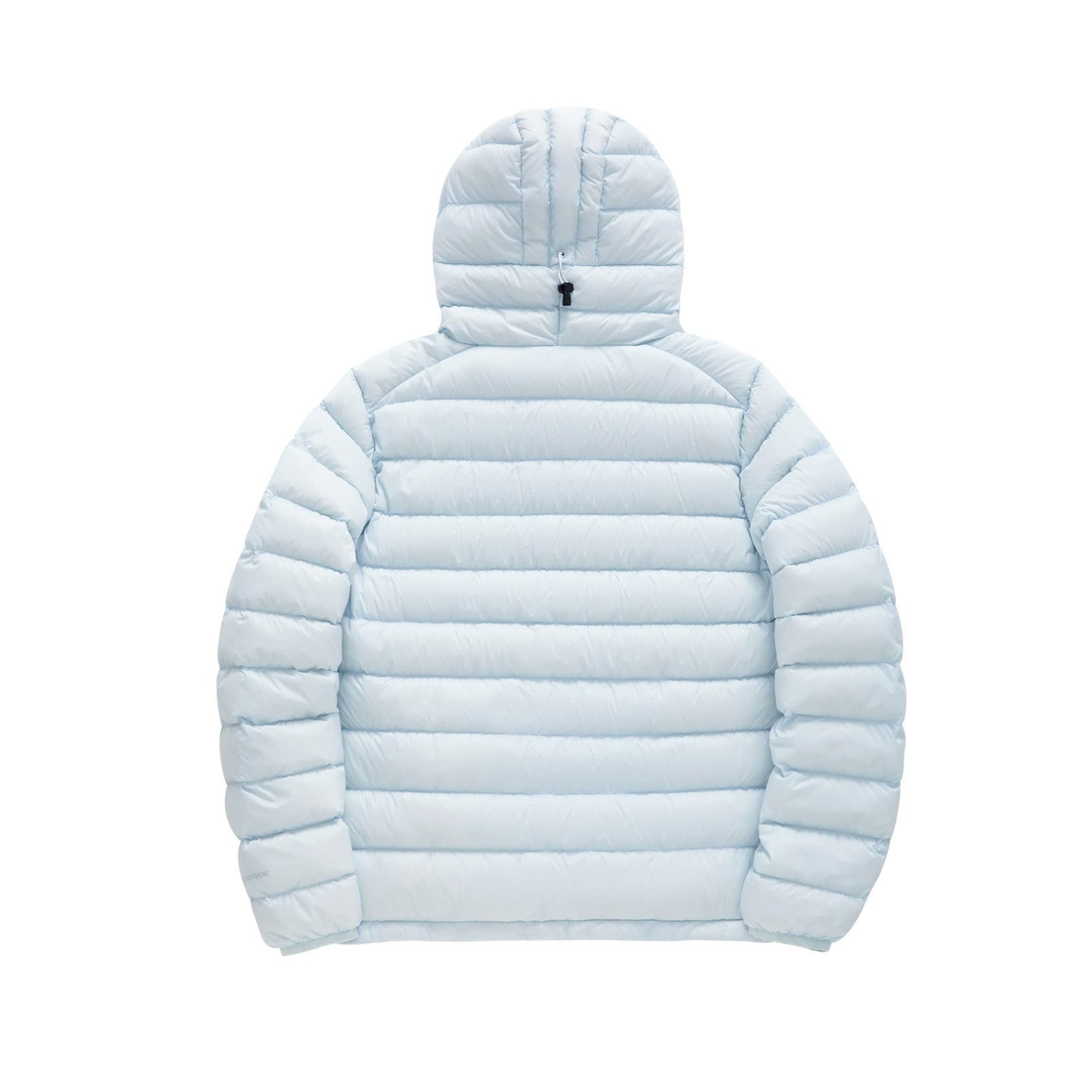 Blue Lightweight Color-Blocked Zippered Hooded Down Jacket