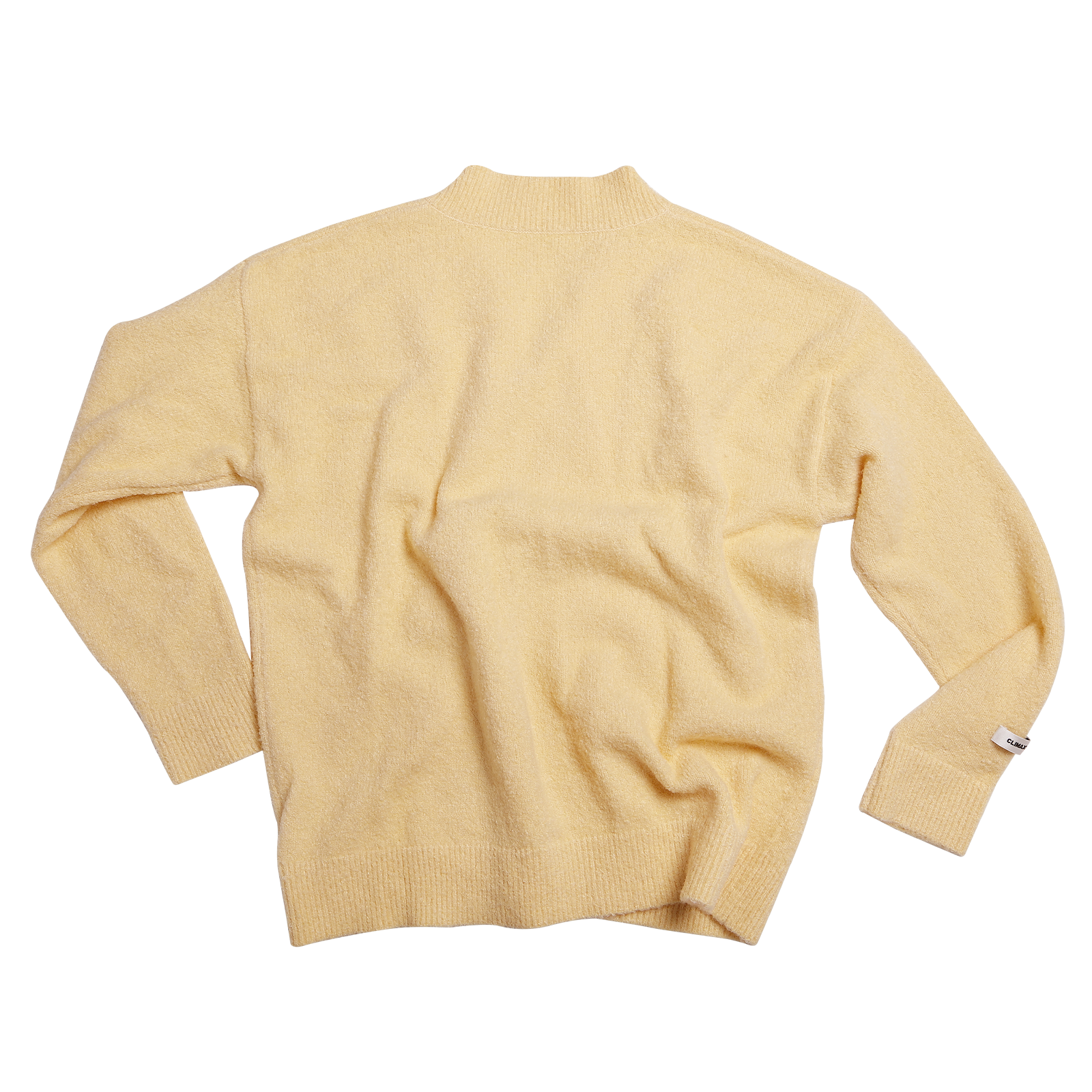 Yellow Circular Yarn Chunky Knit V-Neck Loose Sweater