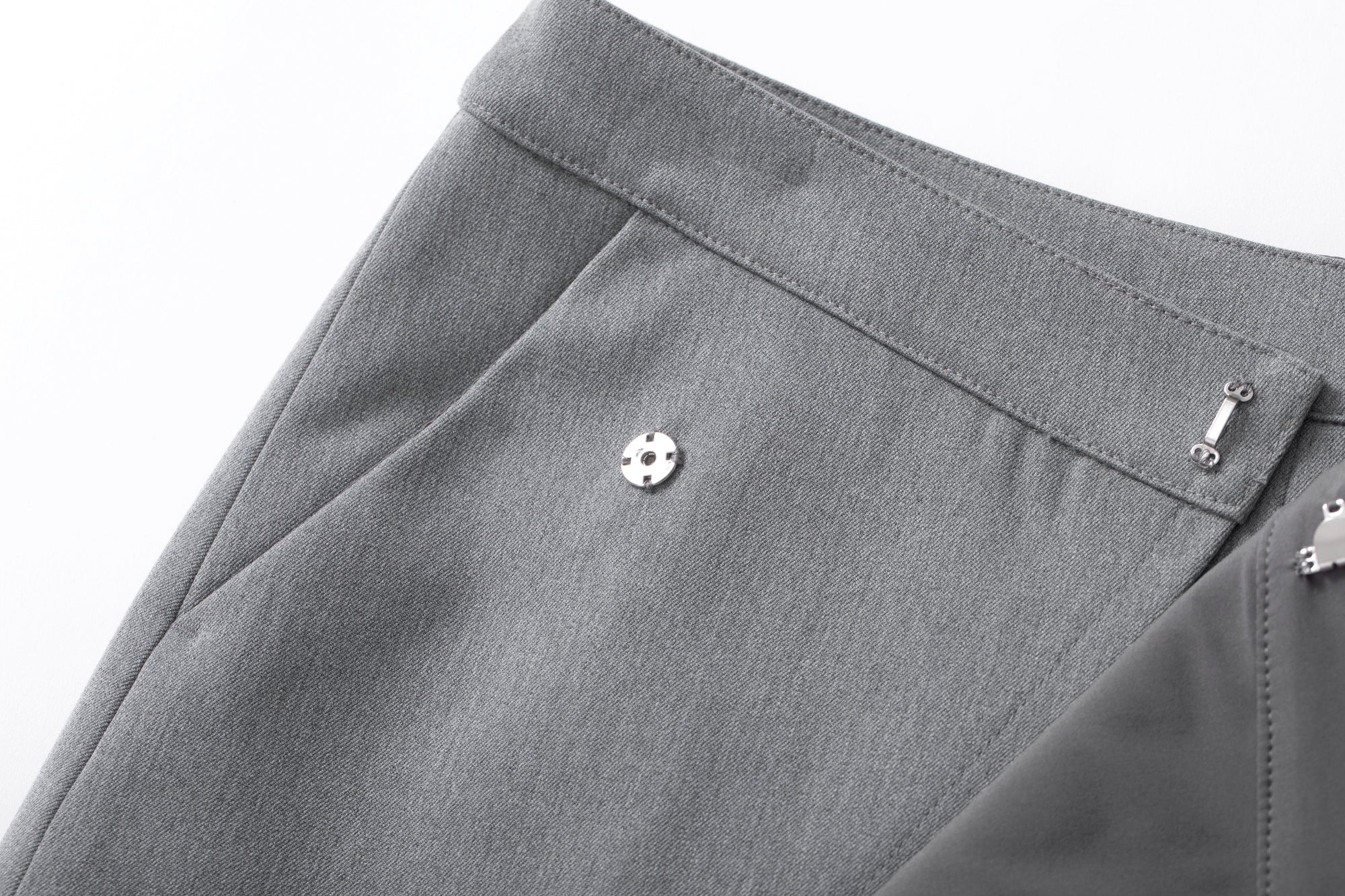 Grey Irregular Layered Slit Skort