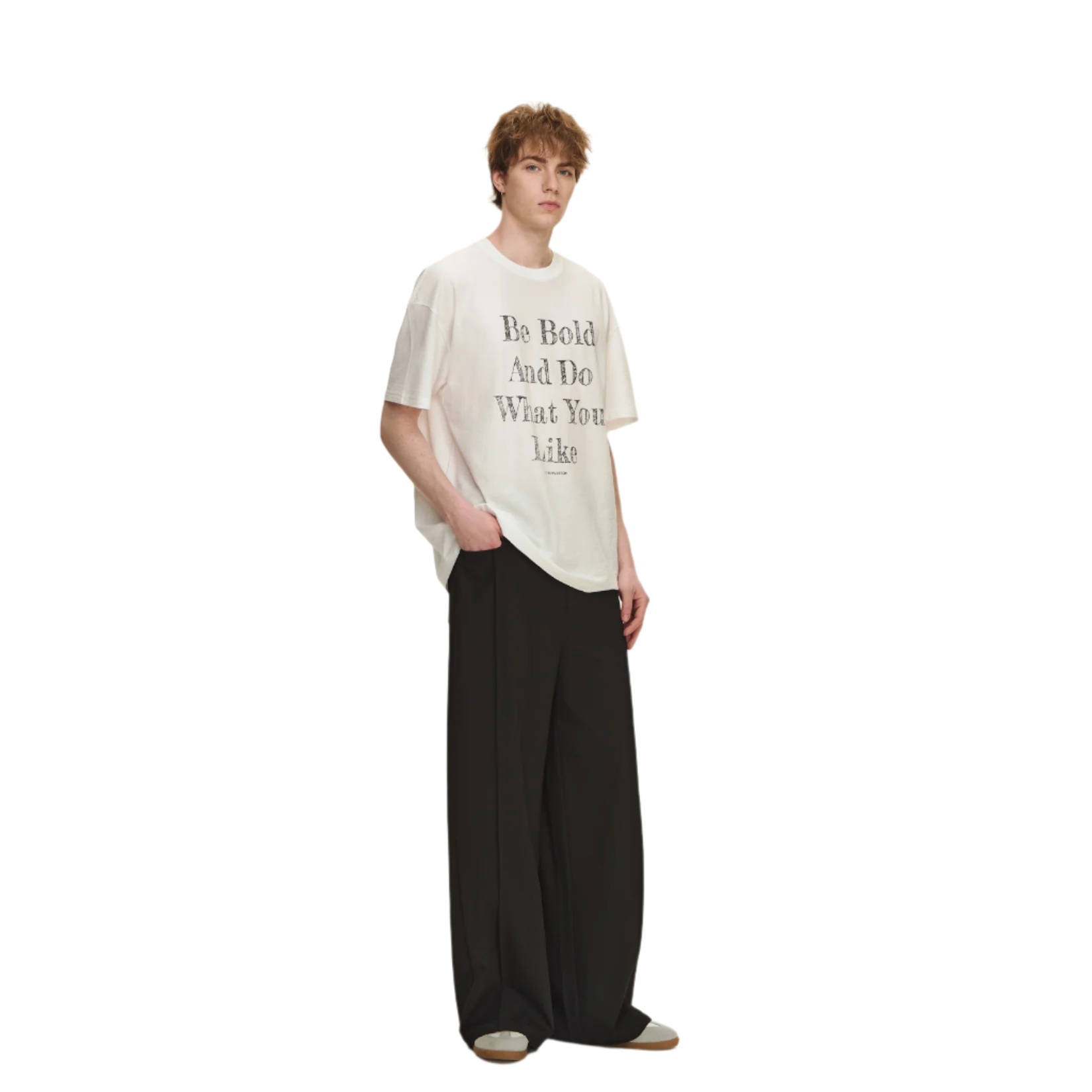 White Graffiti Lettering Translucent Short Sleeves