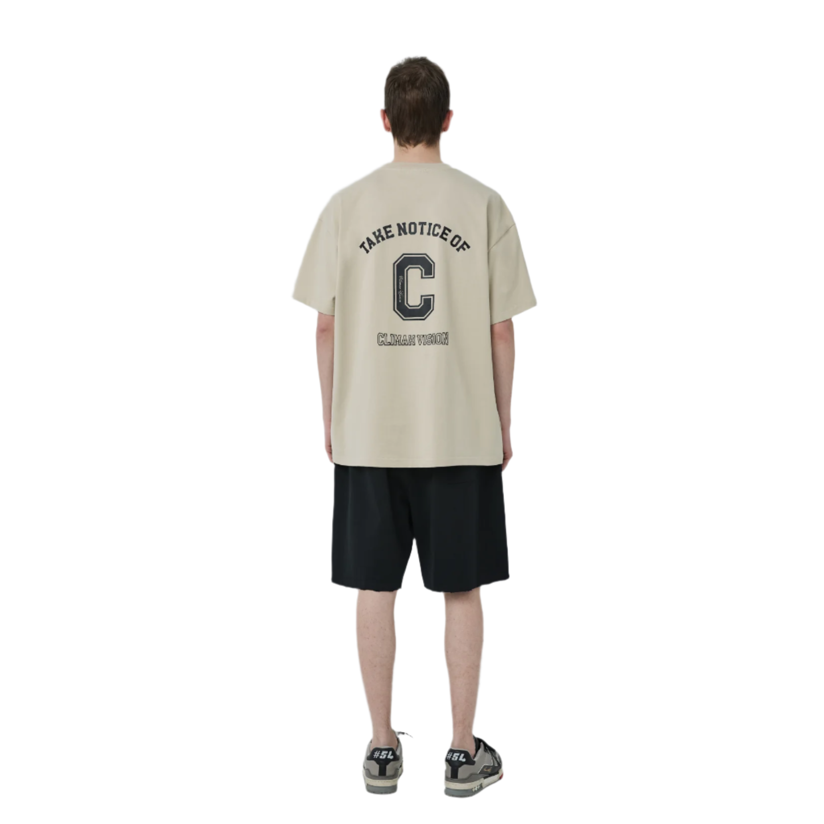 Wheat-colored Big C Print T-shirt