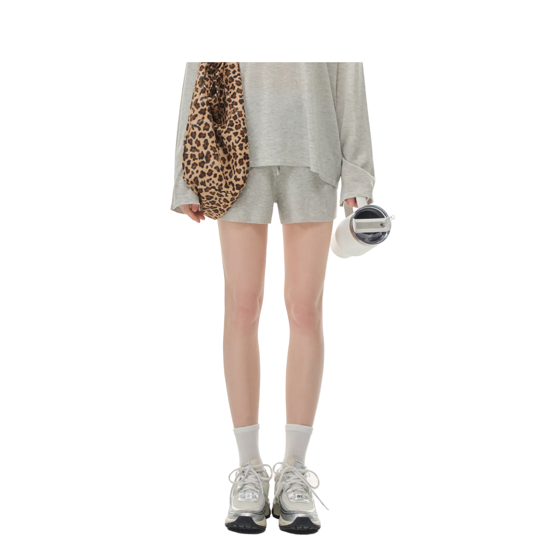 Grey Tencel Linen Cool Shorts