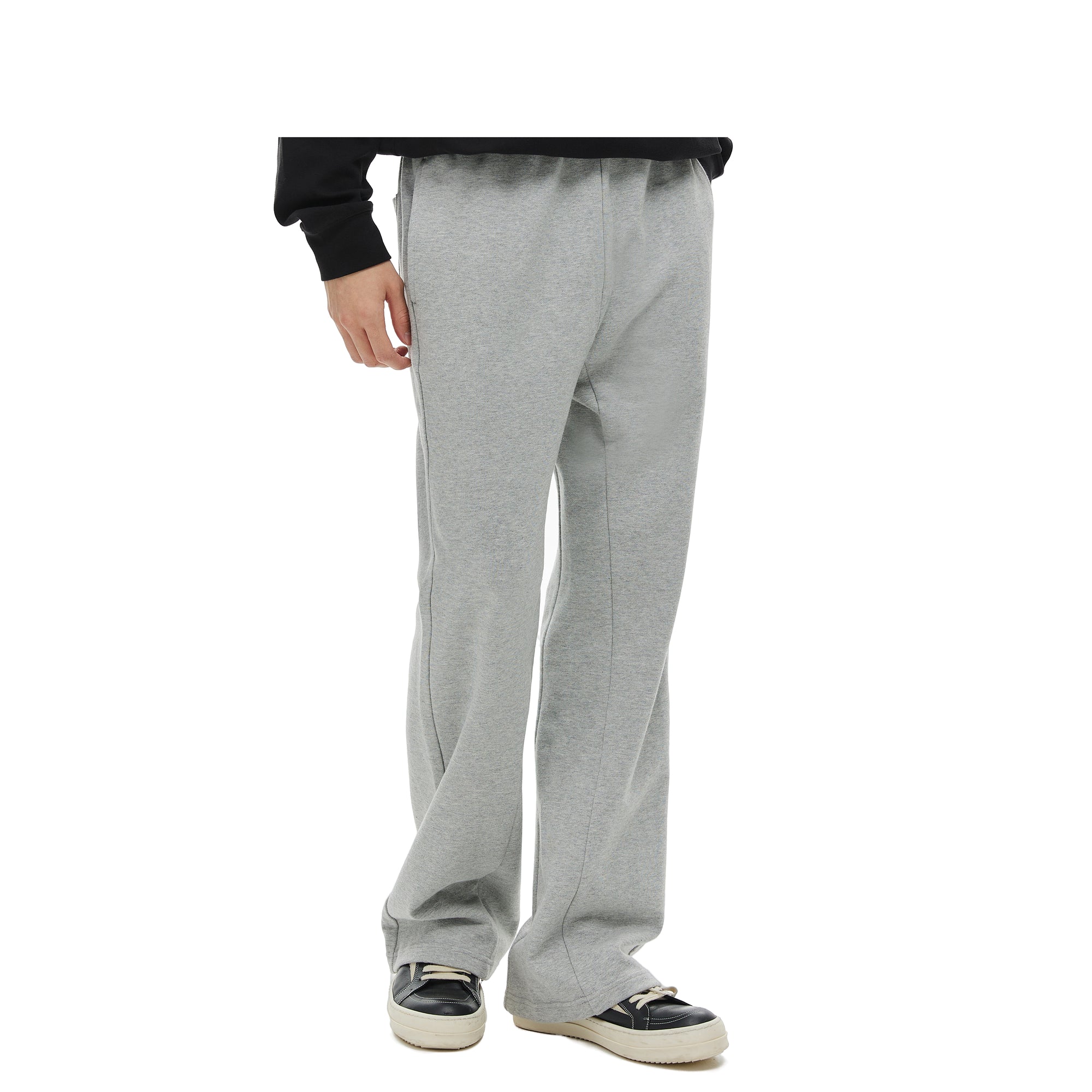 Grey Side Seam Bootcut Trousers