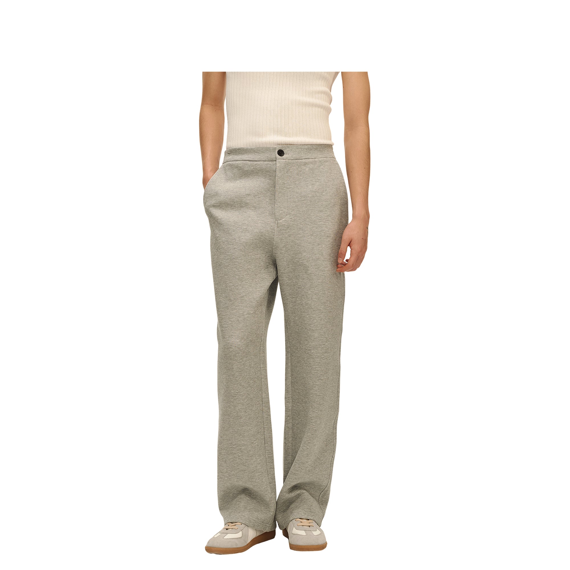 Grey Jelly Air Layer Straight Sweatpants