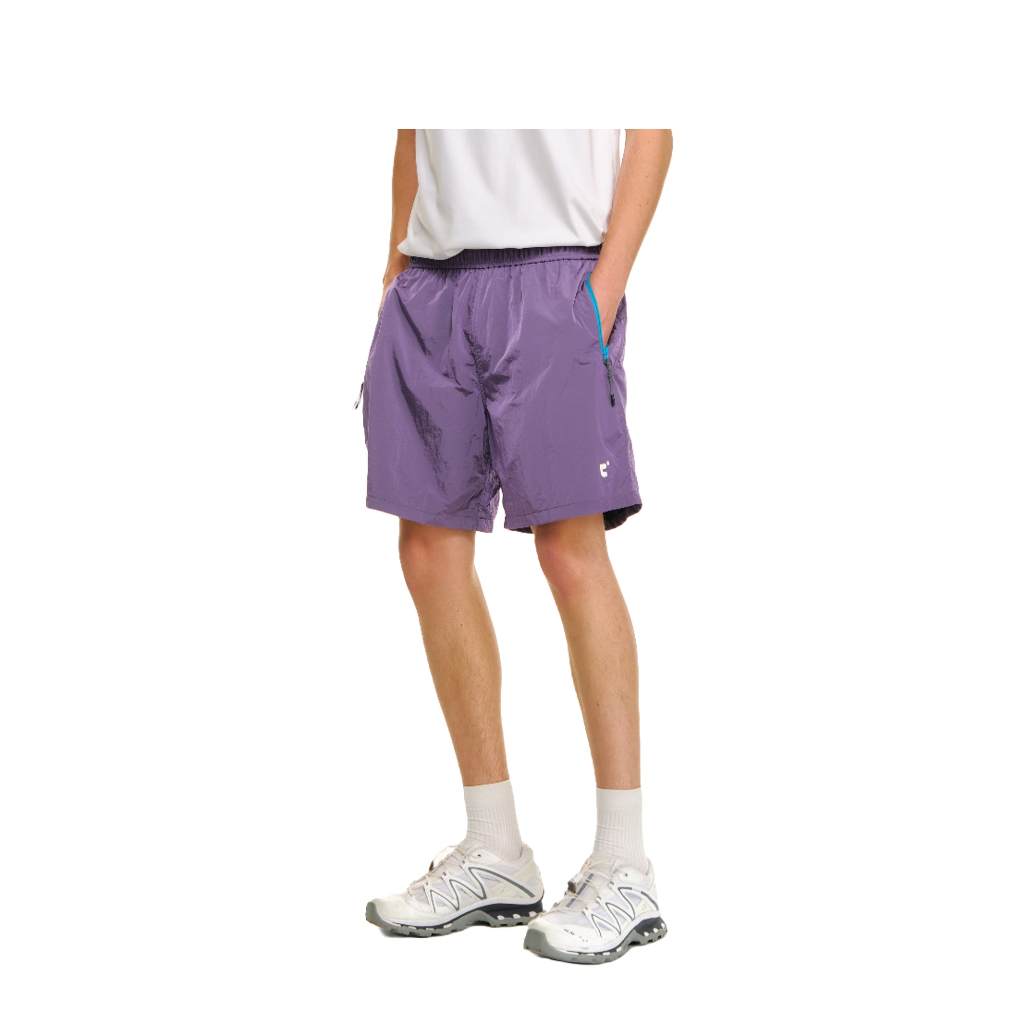 Purple Light Outdoor Sports Metallic Nylon Beach Shorts