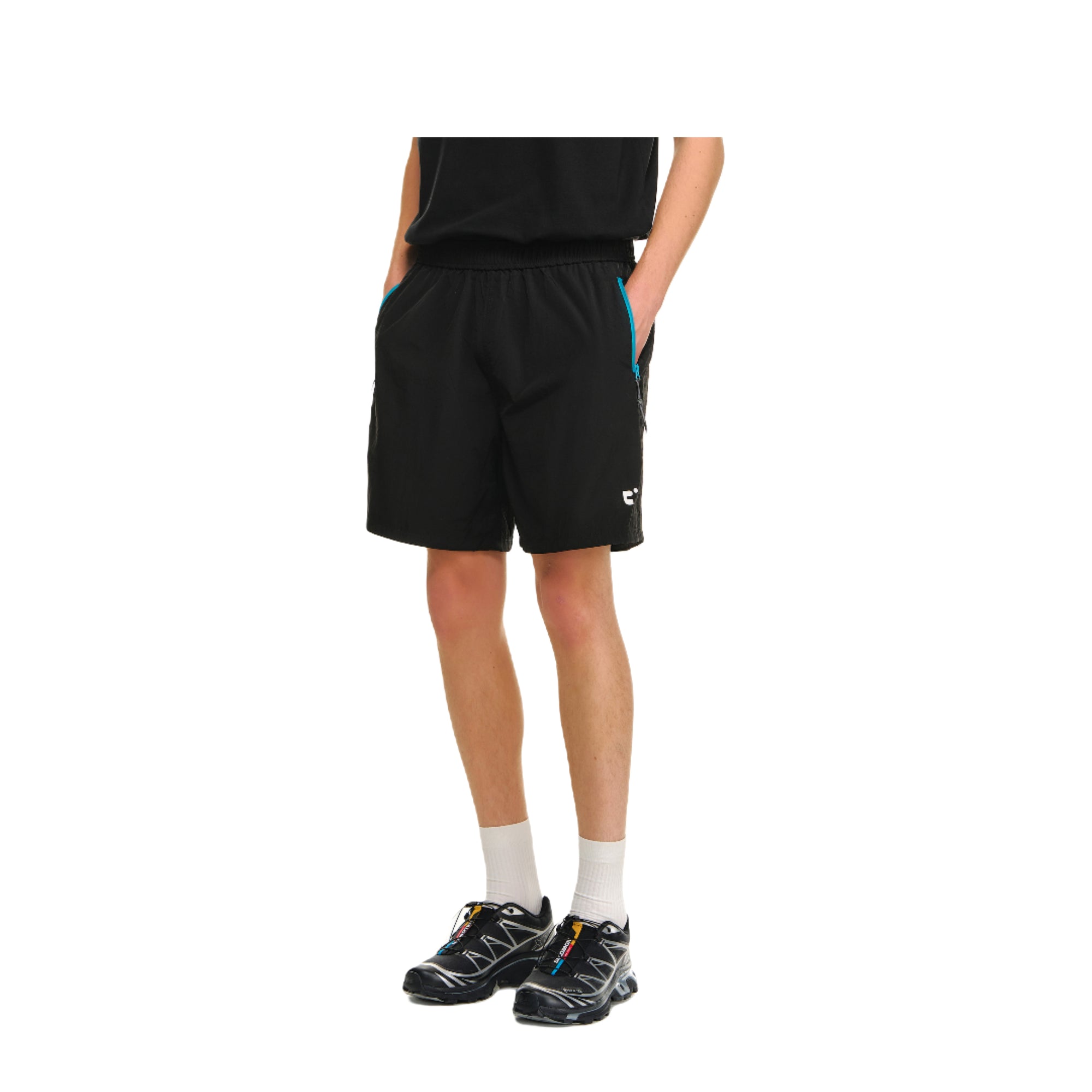 Black Light Outdoor Sports Metallic Nylon Beach Shorts