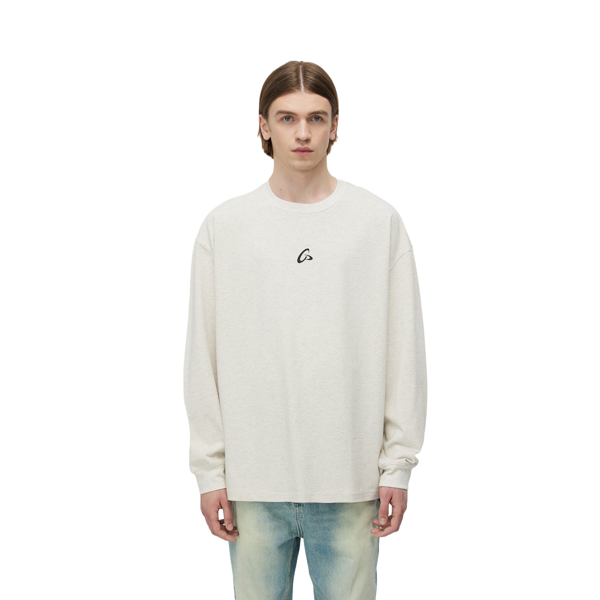Oatmeal Frisbee Print Long Sleeve