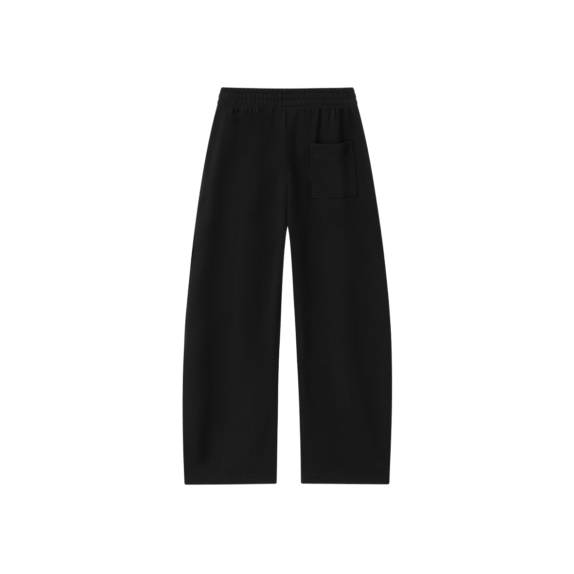 Black CV 3D Embroidered Banana Pants