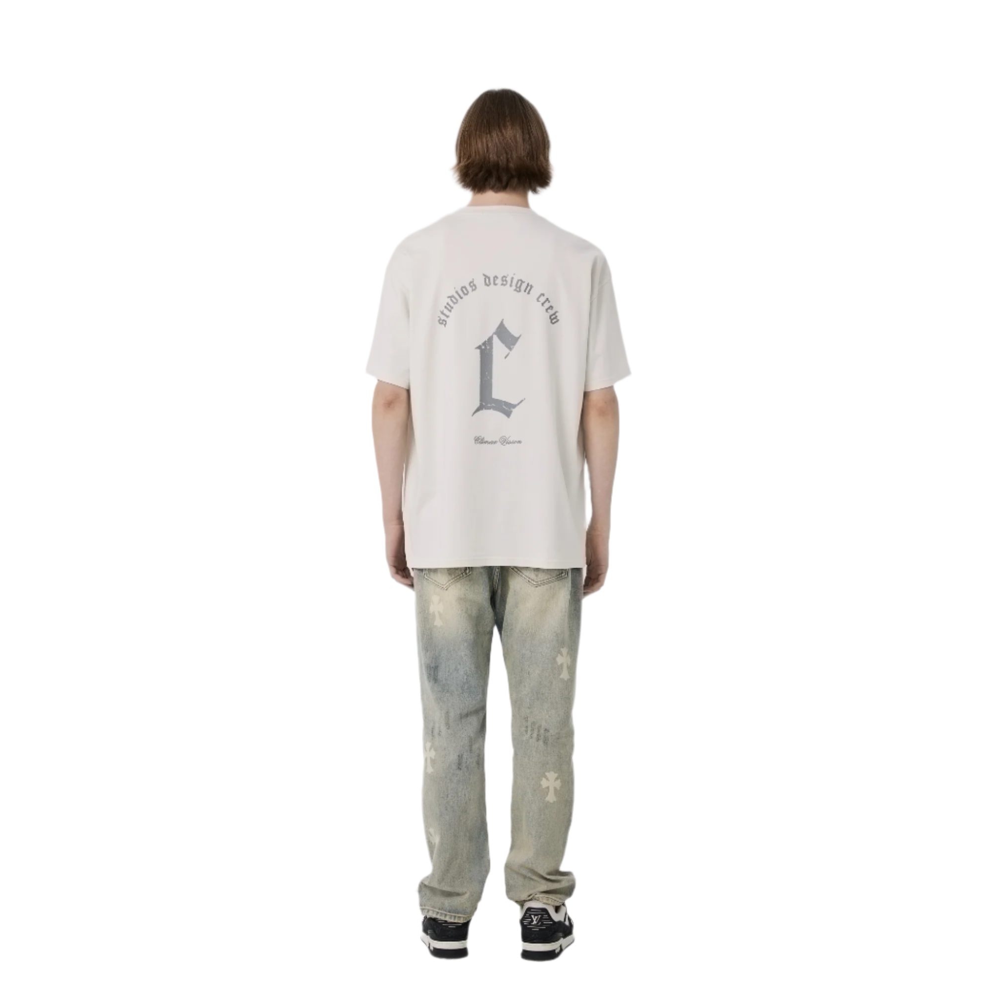 Dirty White Damaged C-line Short Sleeves