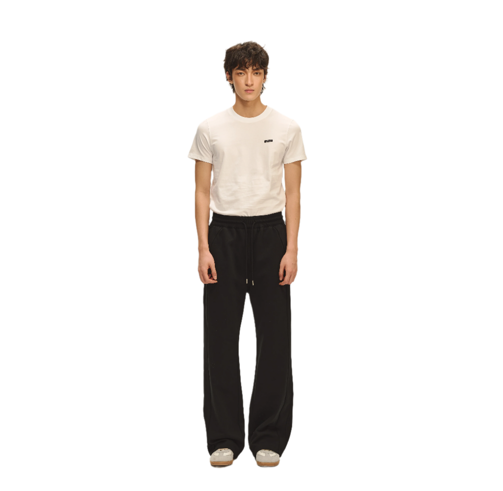 Black 3D Cut Side Seam Sweatpants