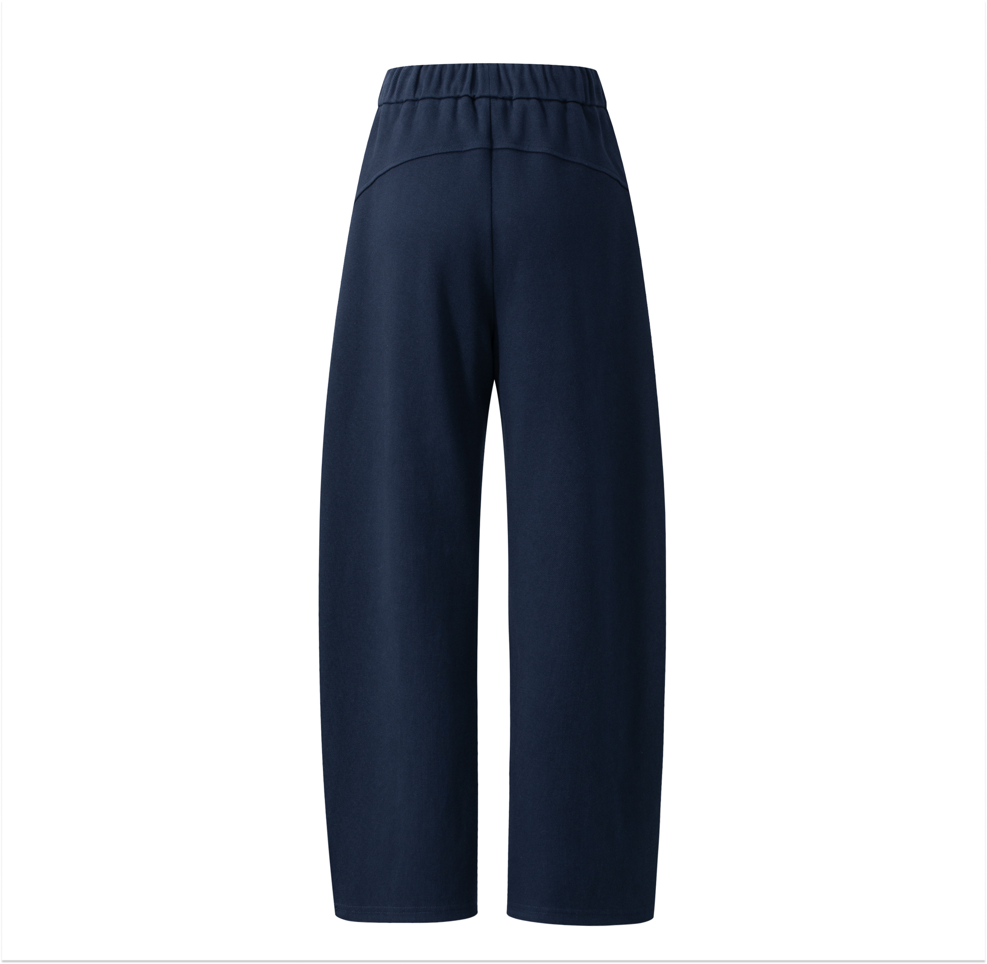 Navy Curved Scimitar Casual Pants