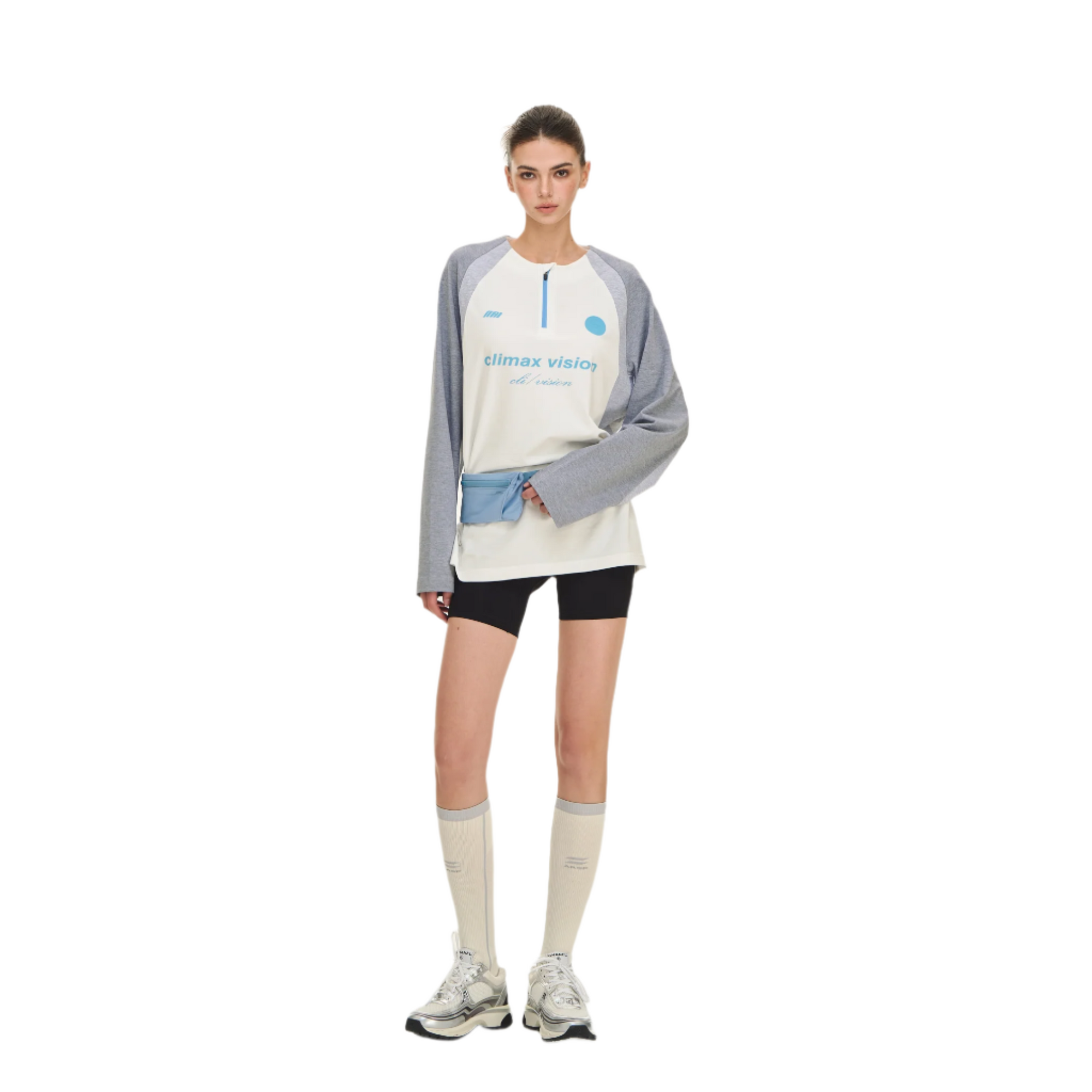 White Half Zip Training Jersey T-Shirt