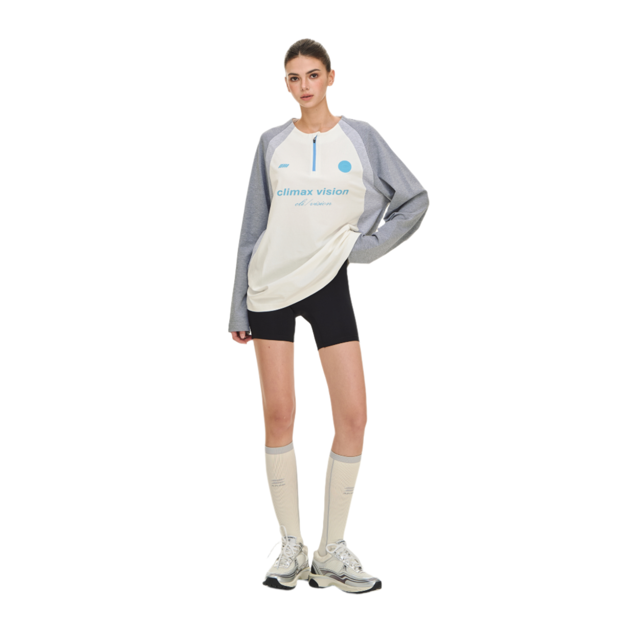 White Half Zip Training Jersey T-Shirt