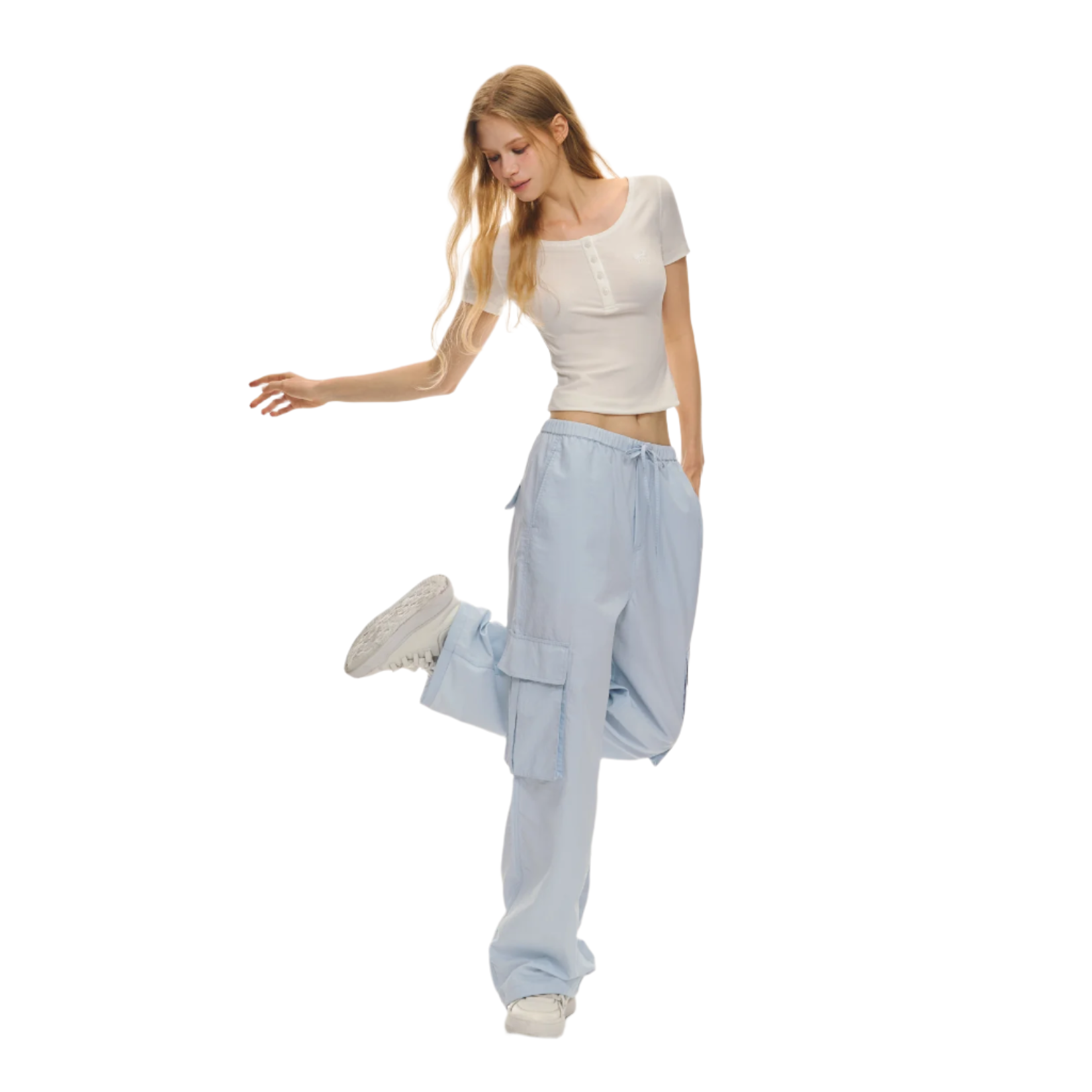 White light embroidered short sleeves