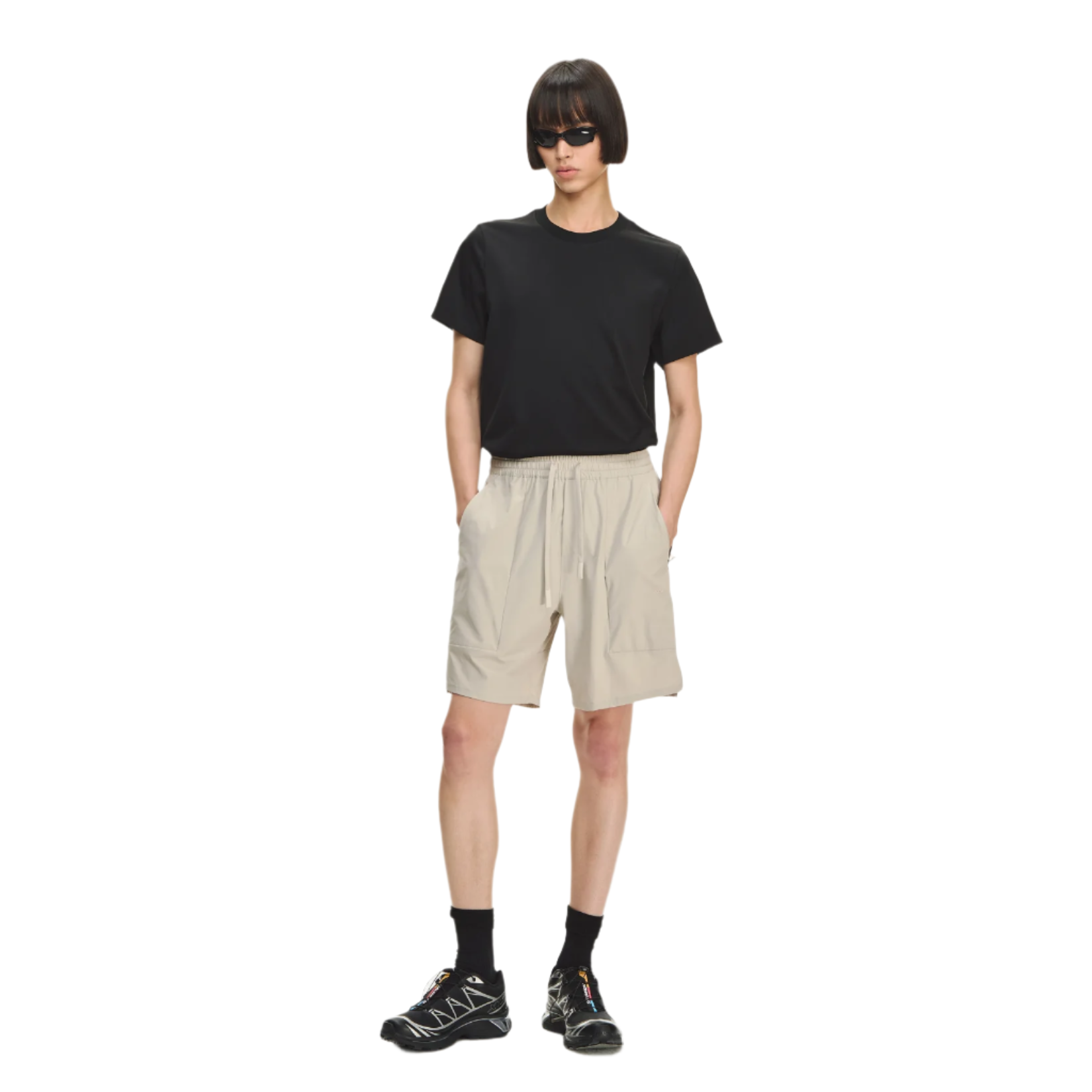Beige Quick-drying Sports Shorts