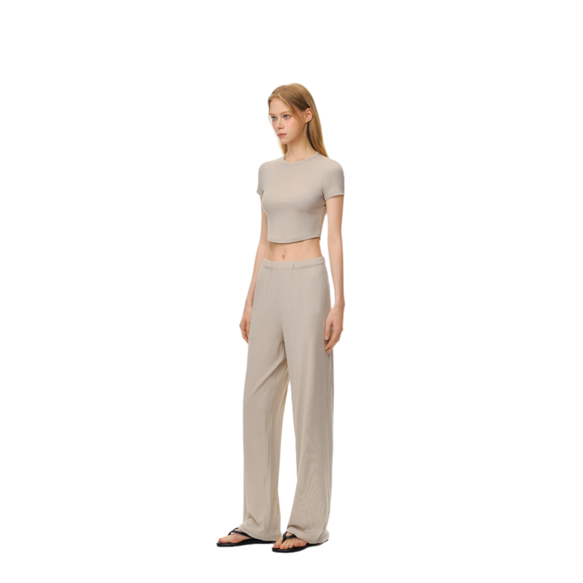 Beige Light Cloud Stretch Tencel Cool Short Sleeves