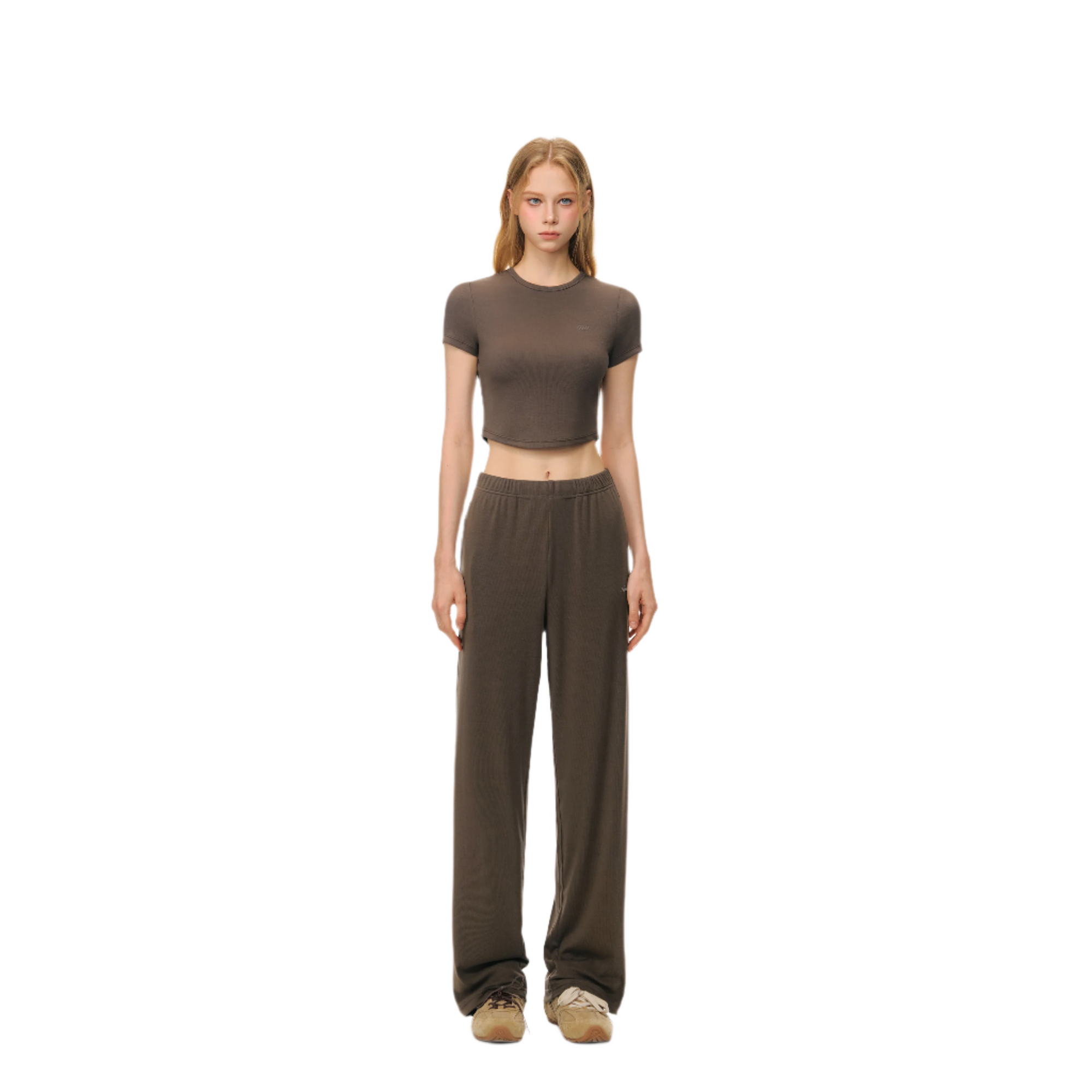 Brown Light Cloud Stretch Tencel Cool Short Sleeves