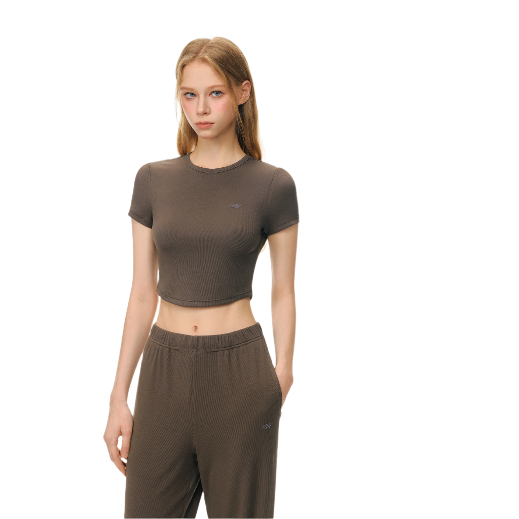 Brown Light Cloud Stretch Tencel Cool Short Sleeves