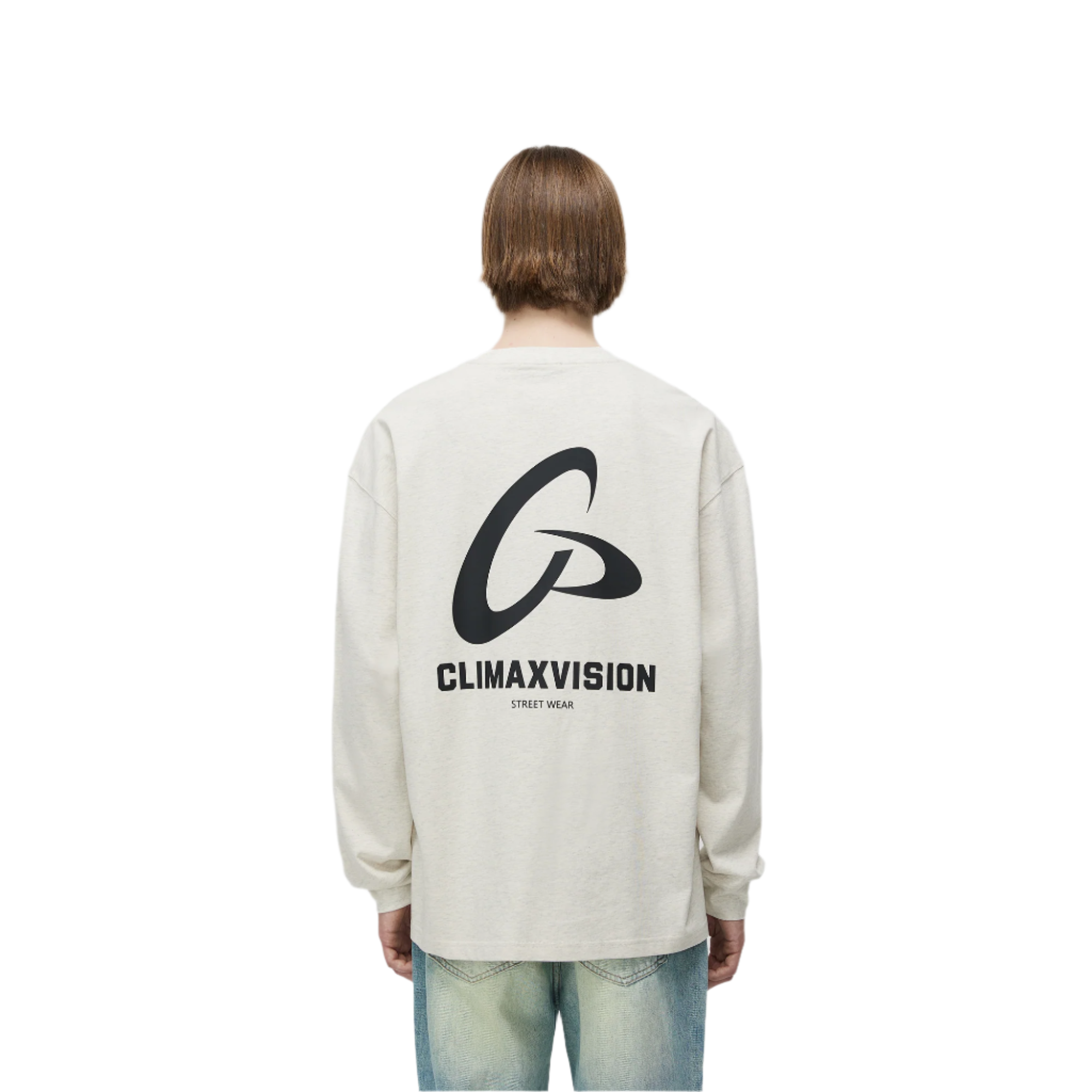 Oatmeal Frisbee Print Long Sleeve