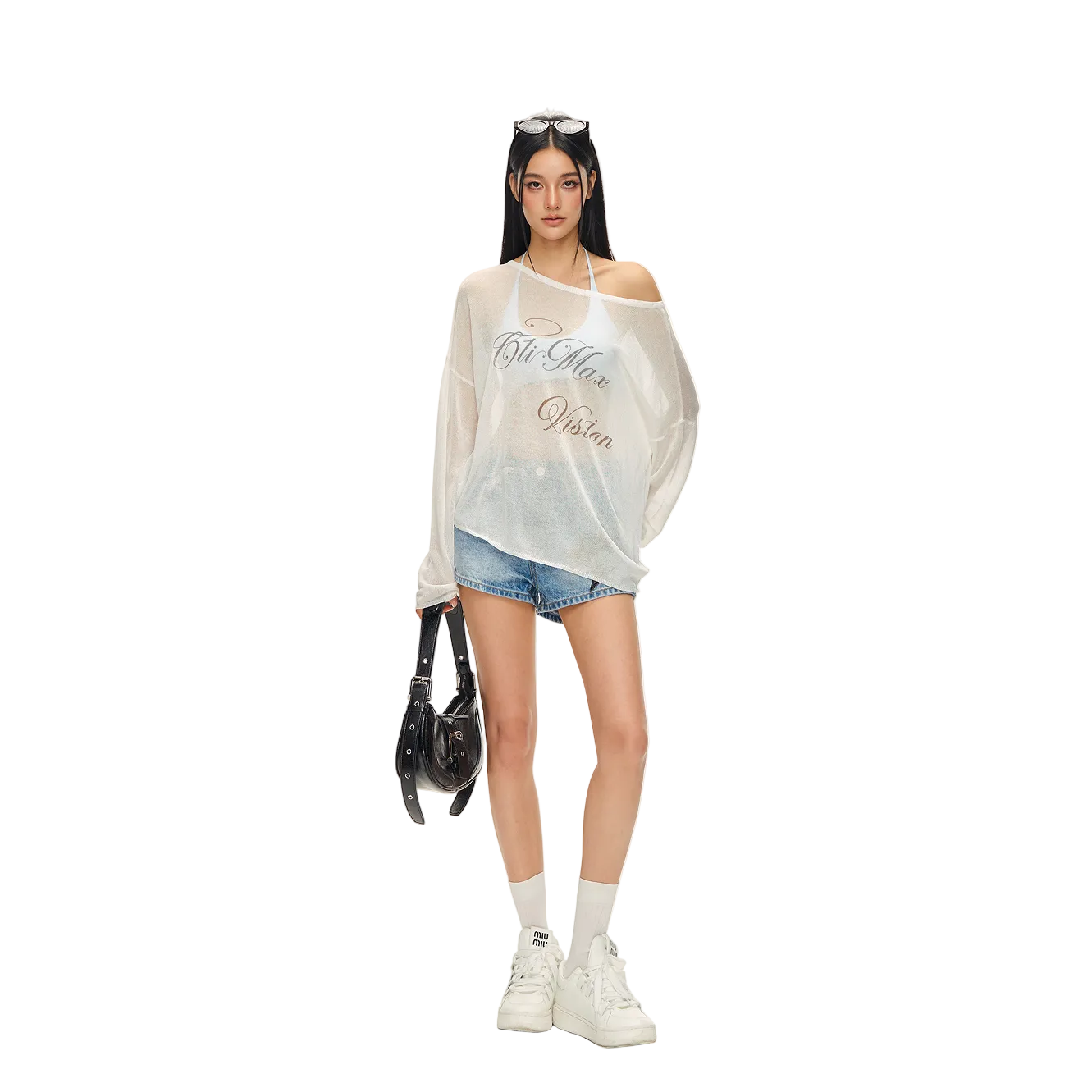 Blue Leopard Print Star Patchwork Denim Shorts