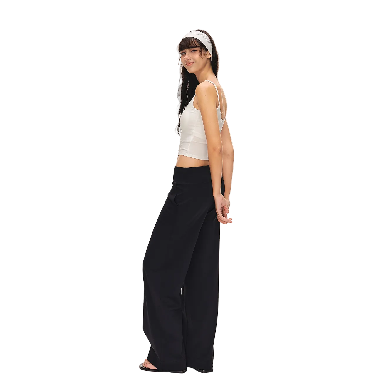 Black Wide Waist High Elastic Yoga Pants