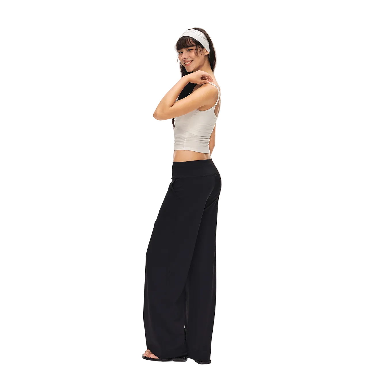 Black Wide Waist High Elastic Yoga Pants