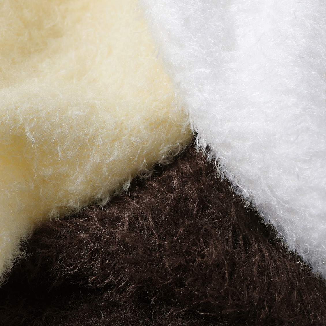 Brown Lazy Style Cloud Fluffy Plush V-Neck Knit Sweater