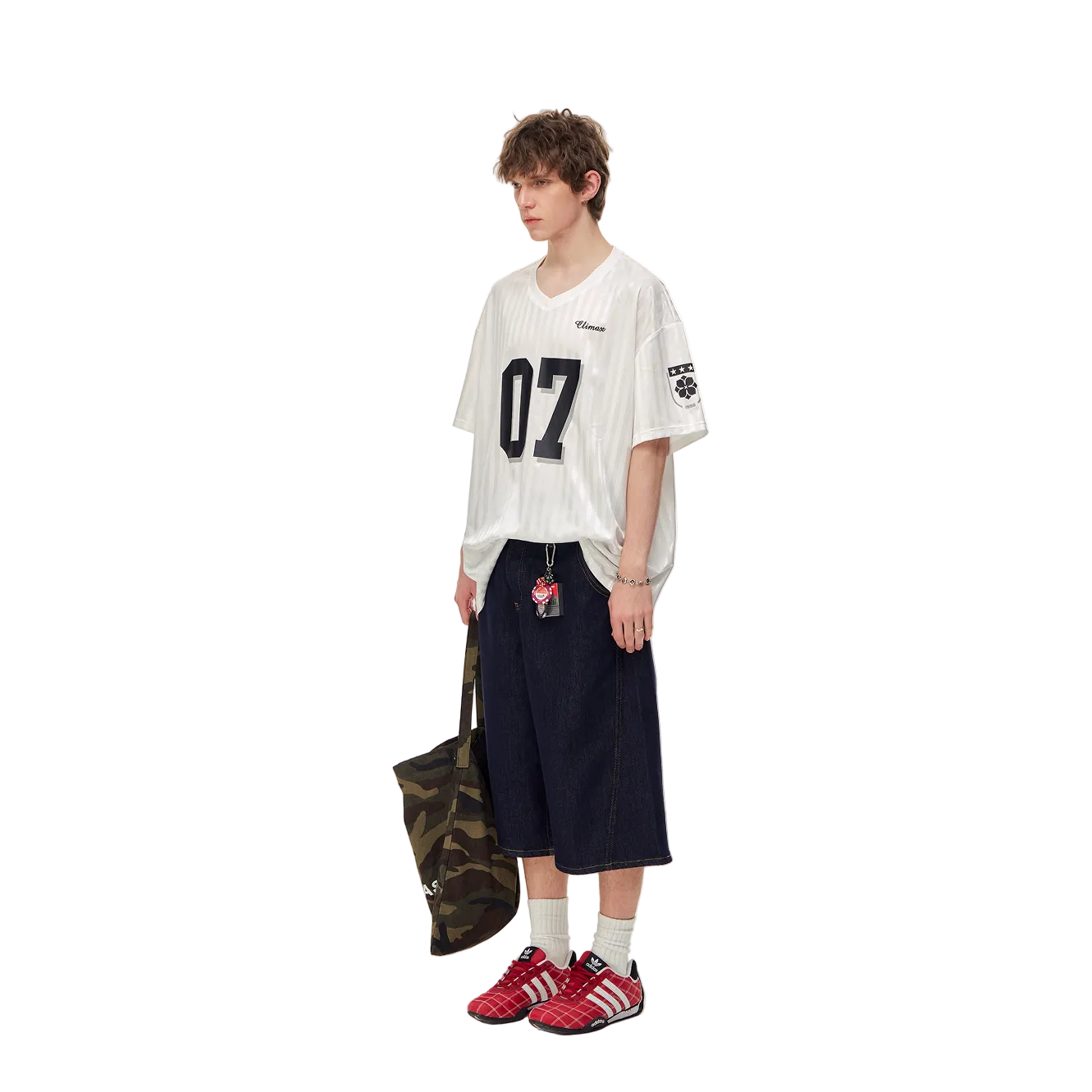 Blue Lyocell Capri Jeans