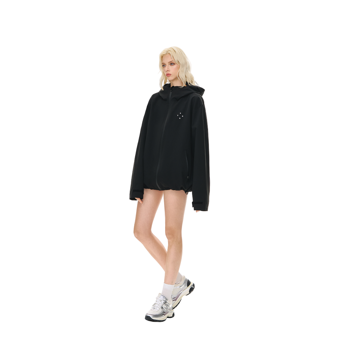 Outdoor Leisure Soft Shell Windproof Jacket In Black