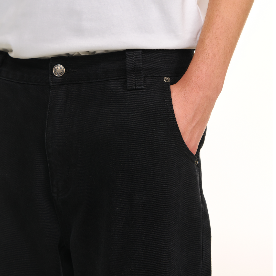 Black Classic Straight-Leg Versatile Jeans