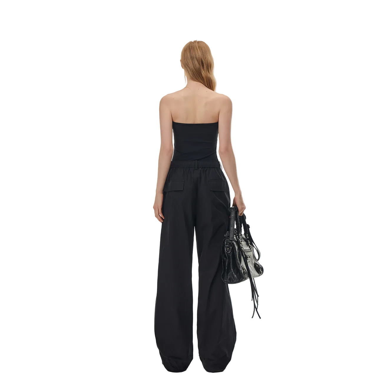 Black Cross Flower Bandeau Top