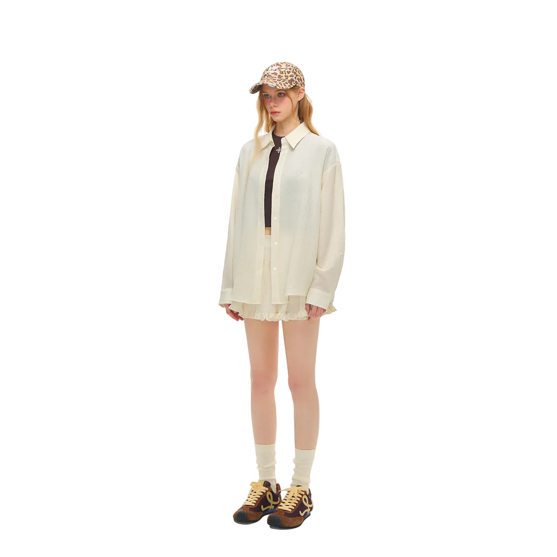 Beige Tencel Wool Textured Shirt