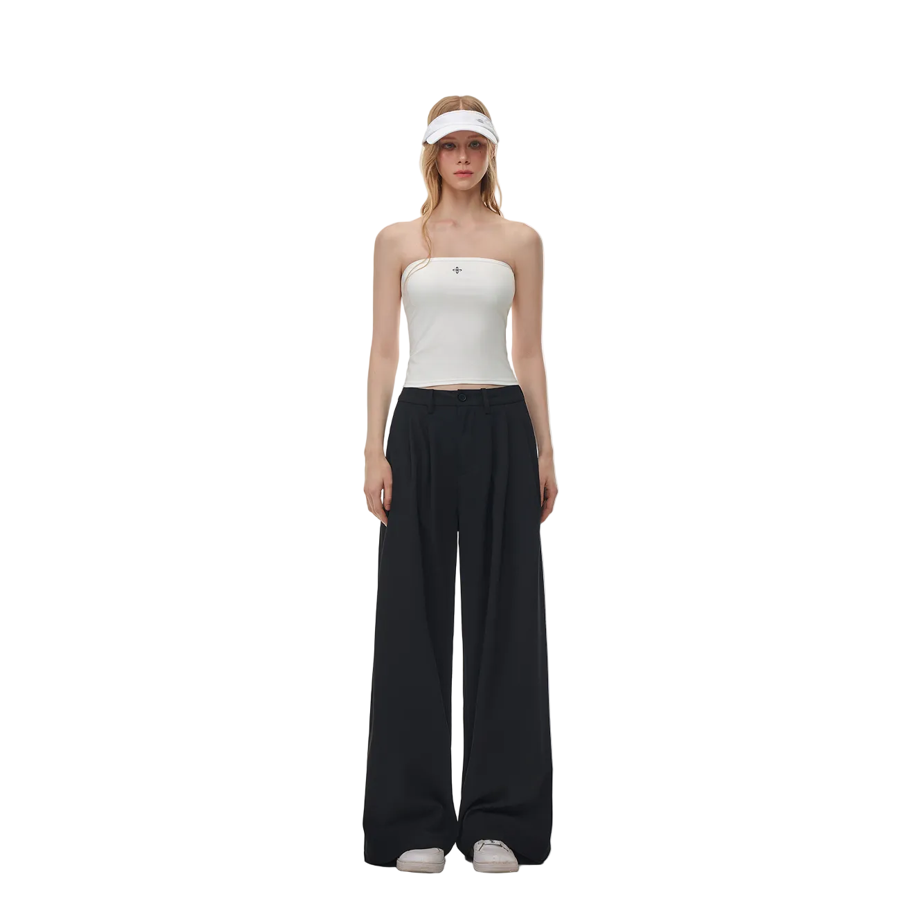 White Cross Flower Bandeau Top