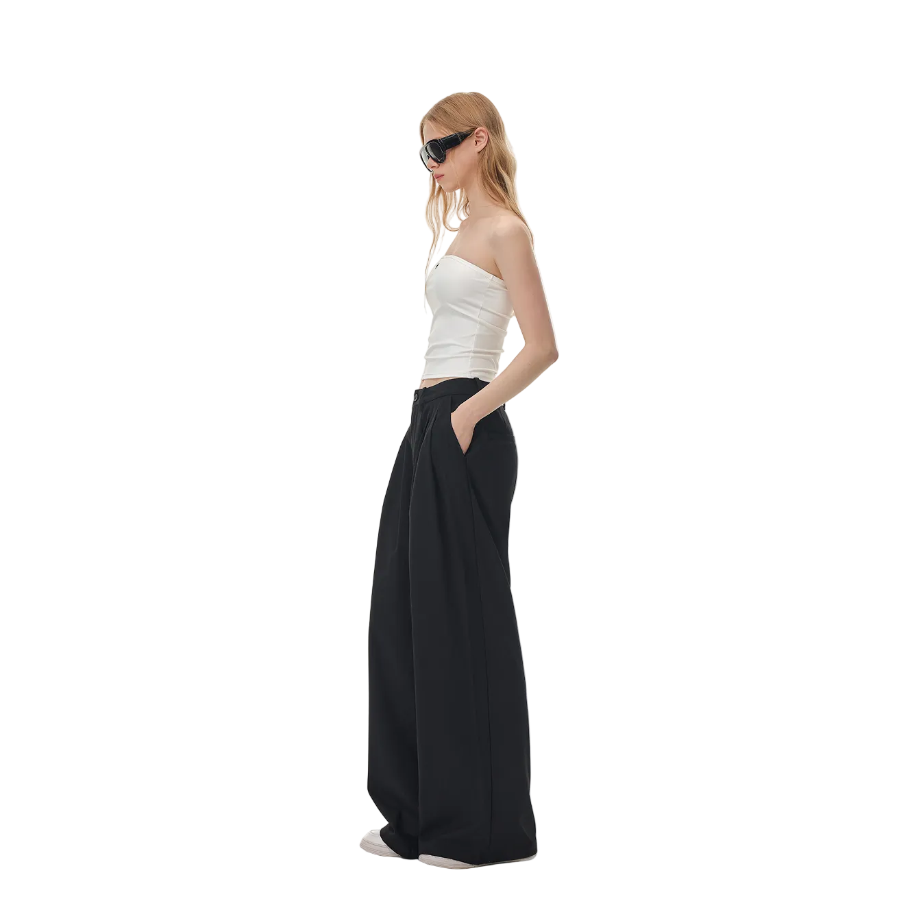 White Cross Flower Bandeau Top