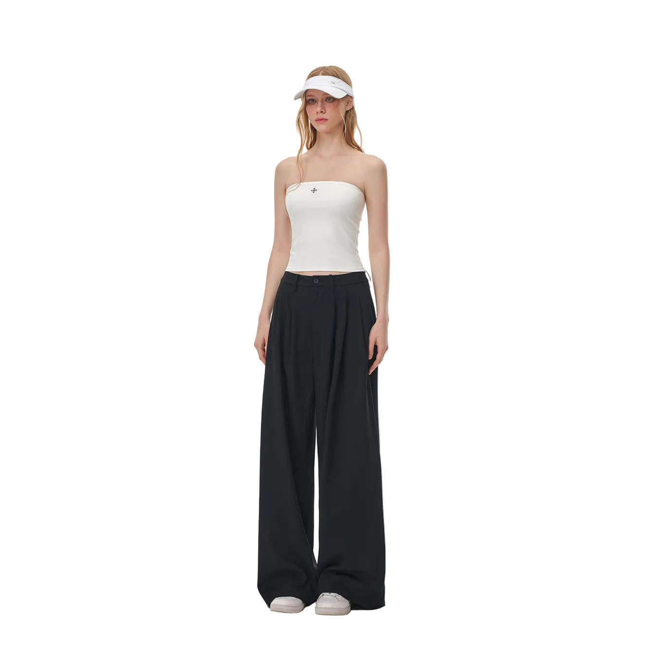 White Cross Flower Bandeau Top