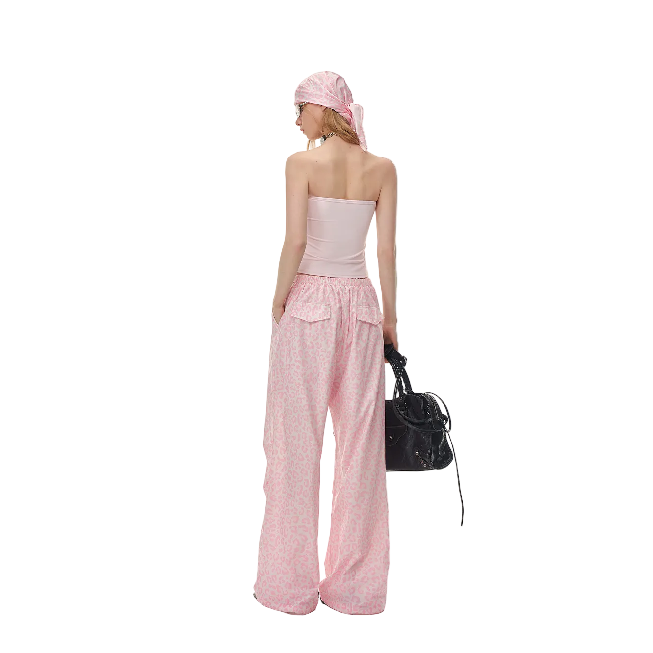 Pink Cross Flower Bandeau Top