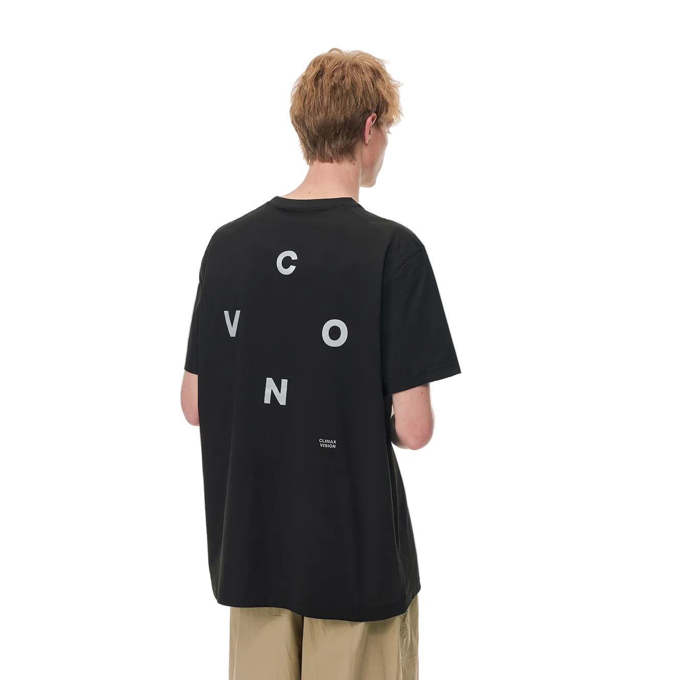 Black Outdoor Sports Reflective Print T-shirt