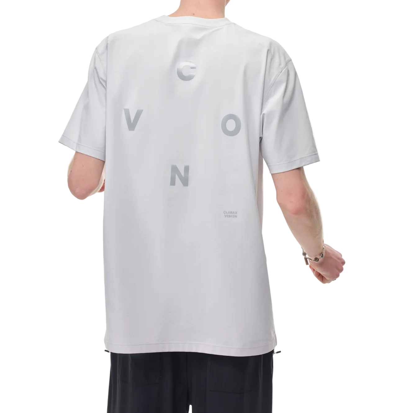 Grey Outdoor Sports Reflective Print T-shirt