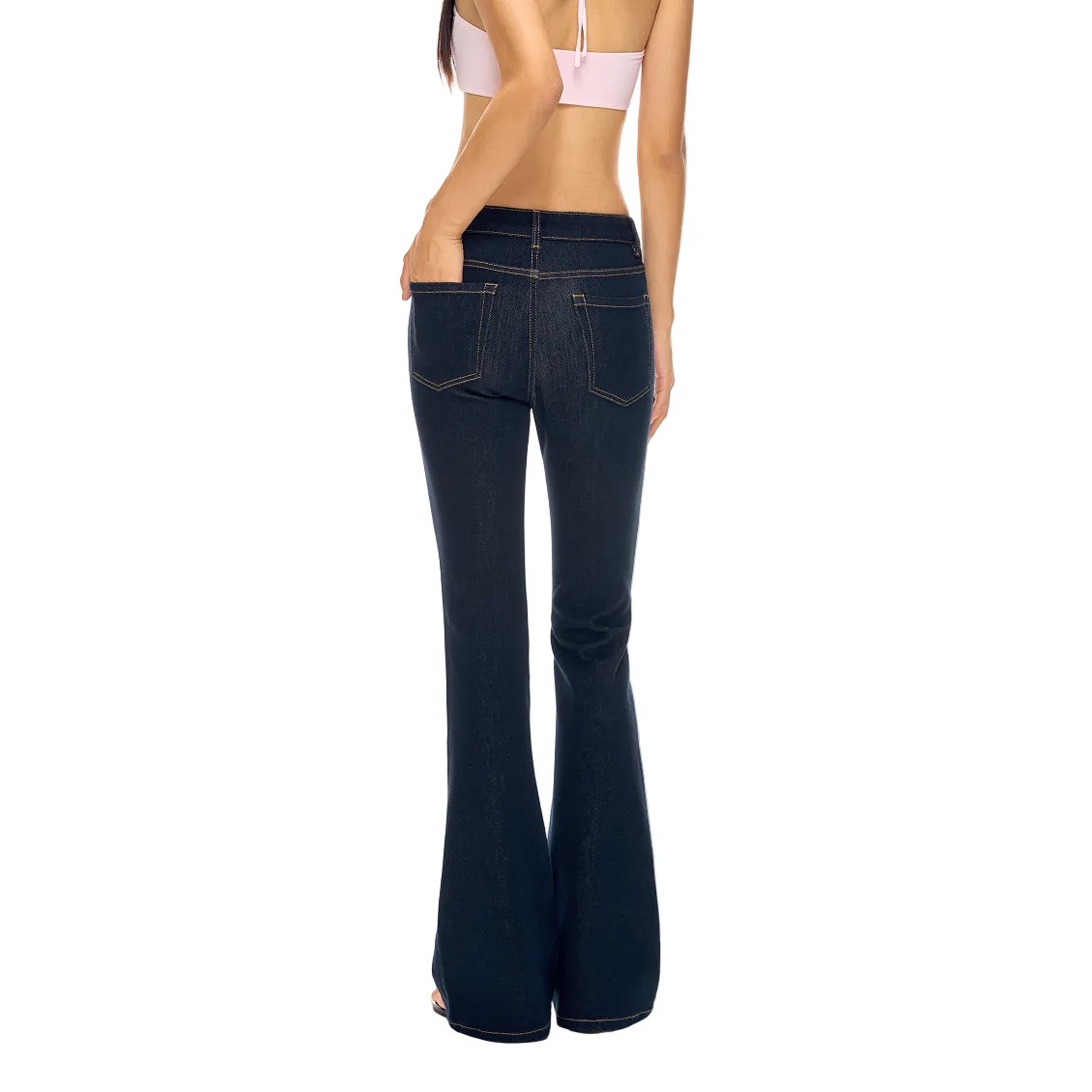Blue Classic High-Waisted Flared Supermodel Jeans