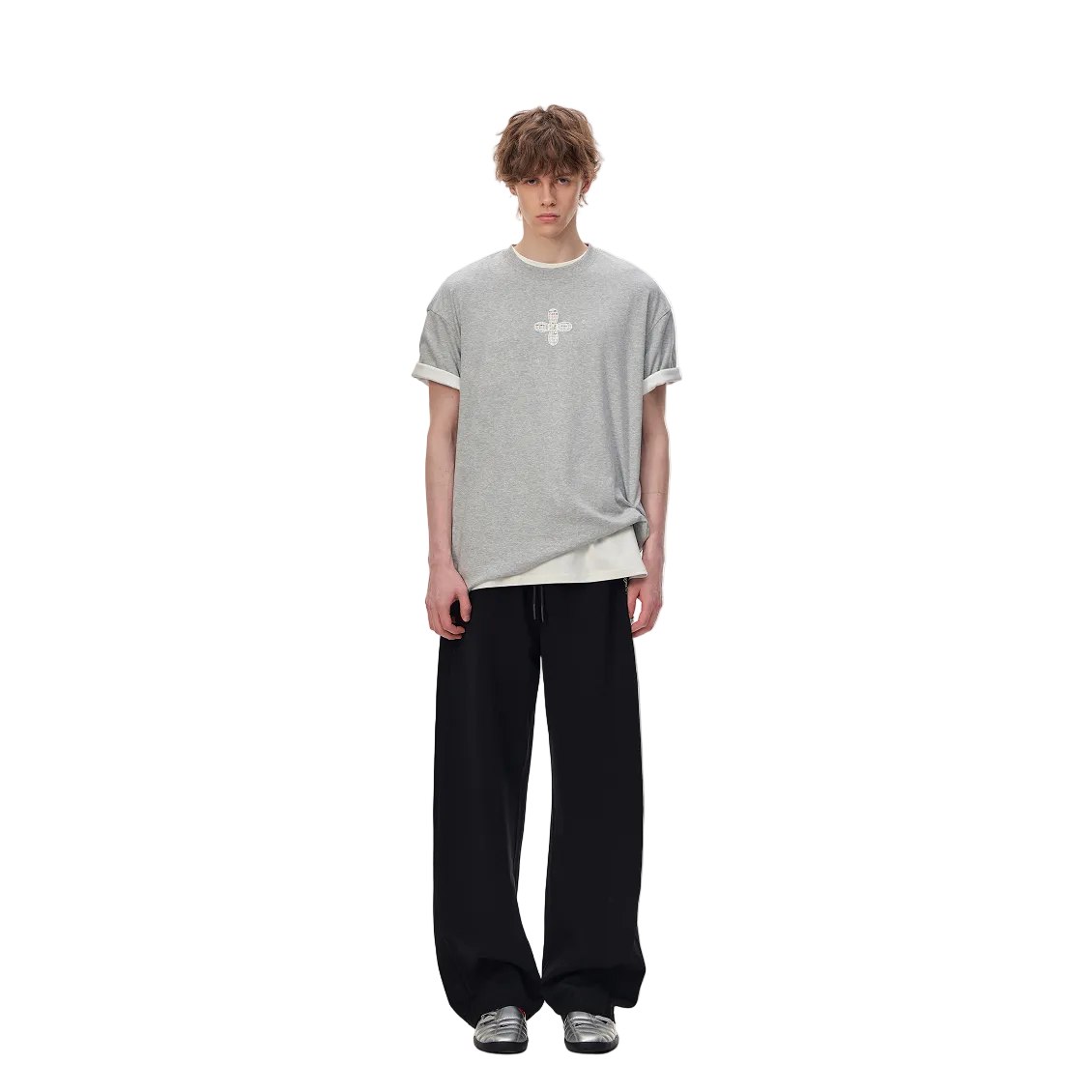 Black Long-Staple Cotton Air Layer Lightweight Curved Pants