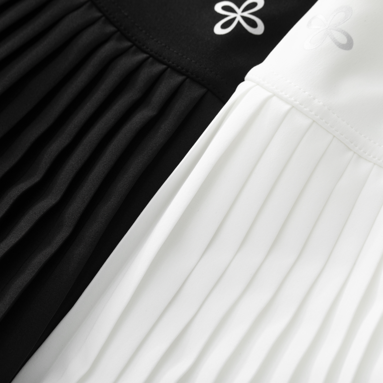 Black Cross Pleated Tennis Skirt