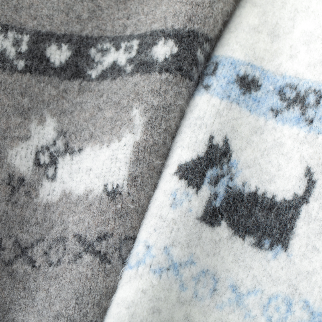 White Westie Knit Hooded Cardigan Sweater